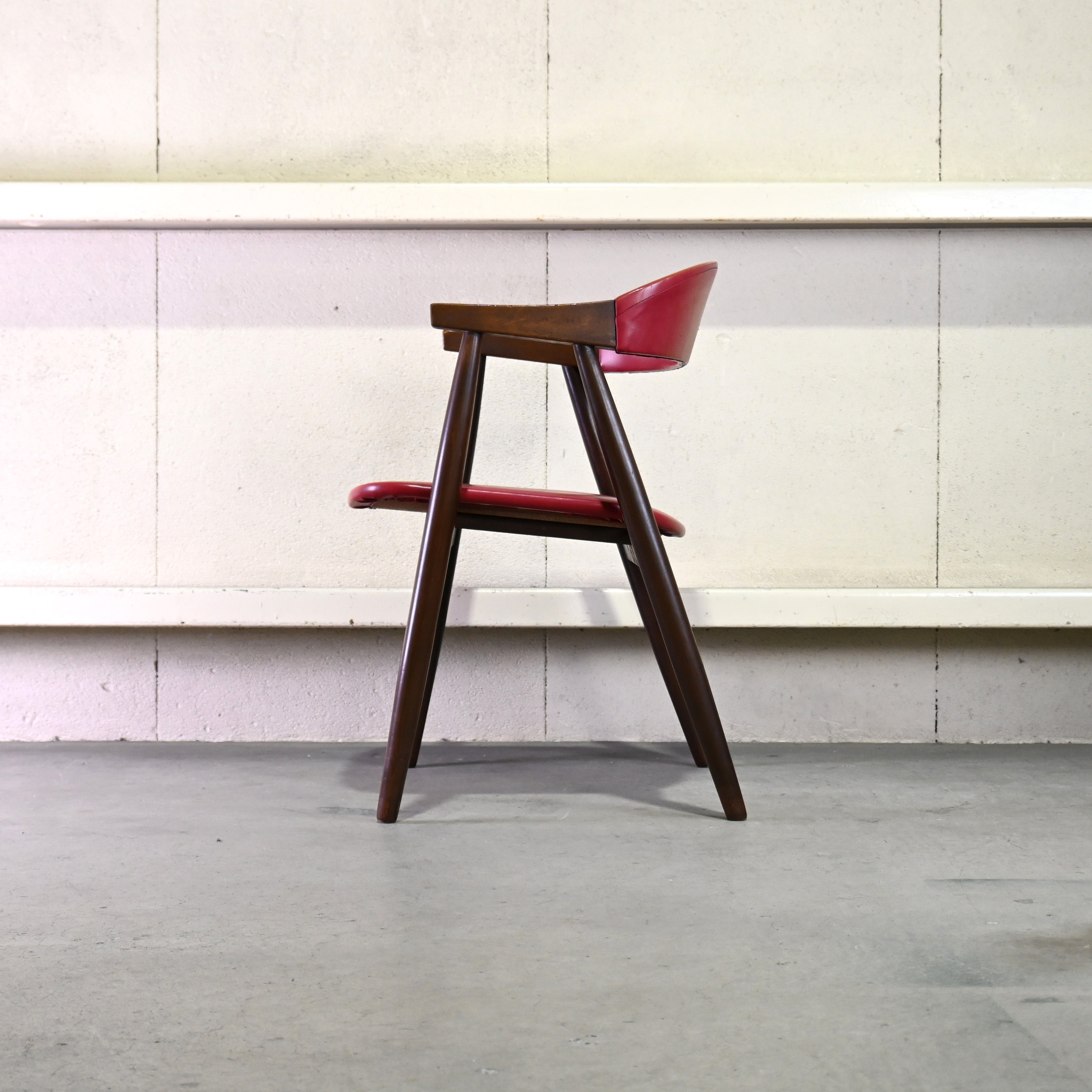 Tsuji mokko Arm chair Red 1970's Japanese modern design / 辻木工 アームチェア レッド 1970年代 ジャパニーズモダンデザイン