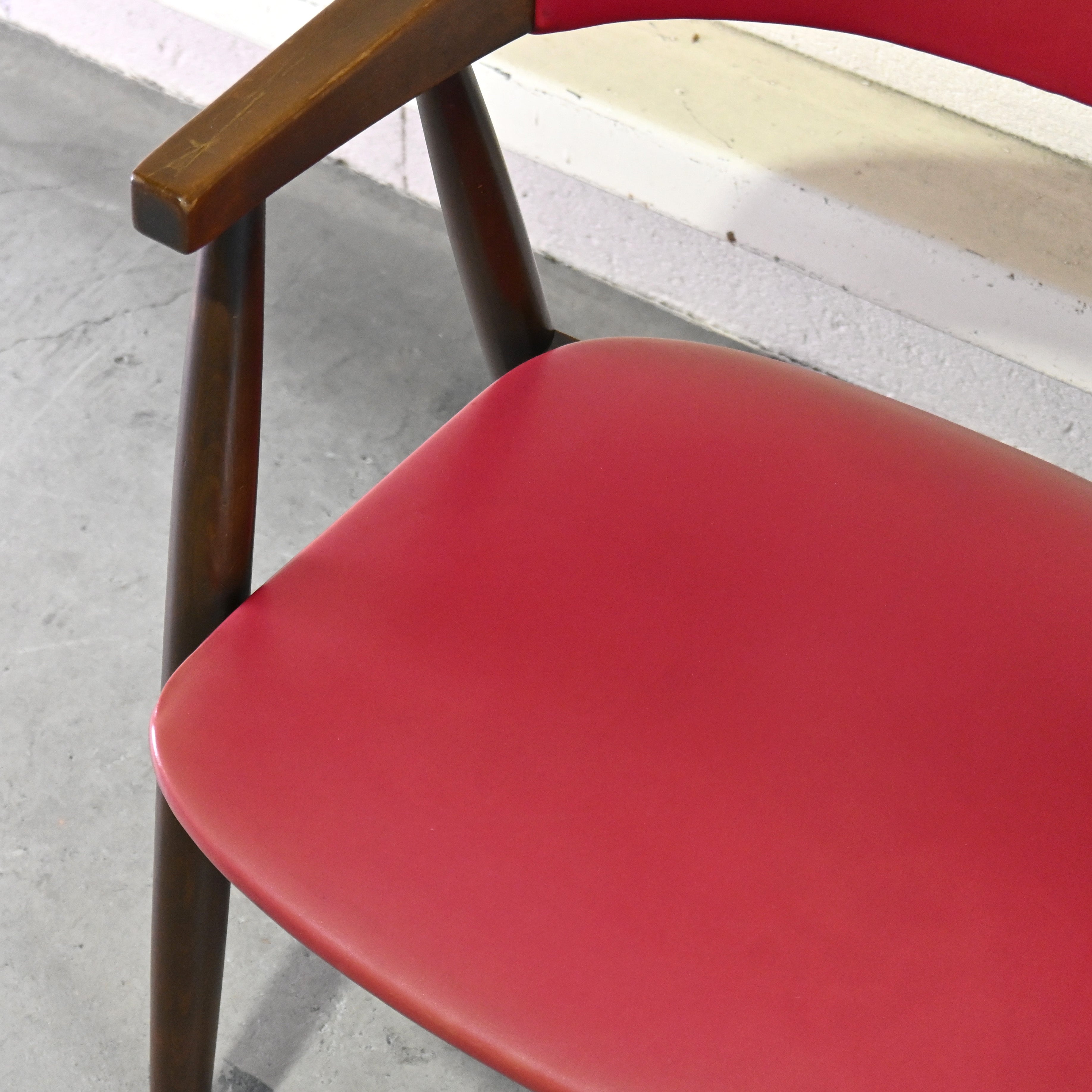 Tsuji mokko Arm chair Red 1970's Japanese modern design / 辻木工 アームチェア レッド 1970年代 ジャパニーズモダンデザイン