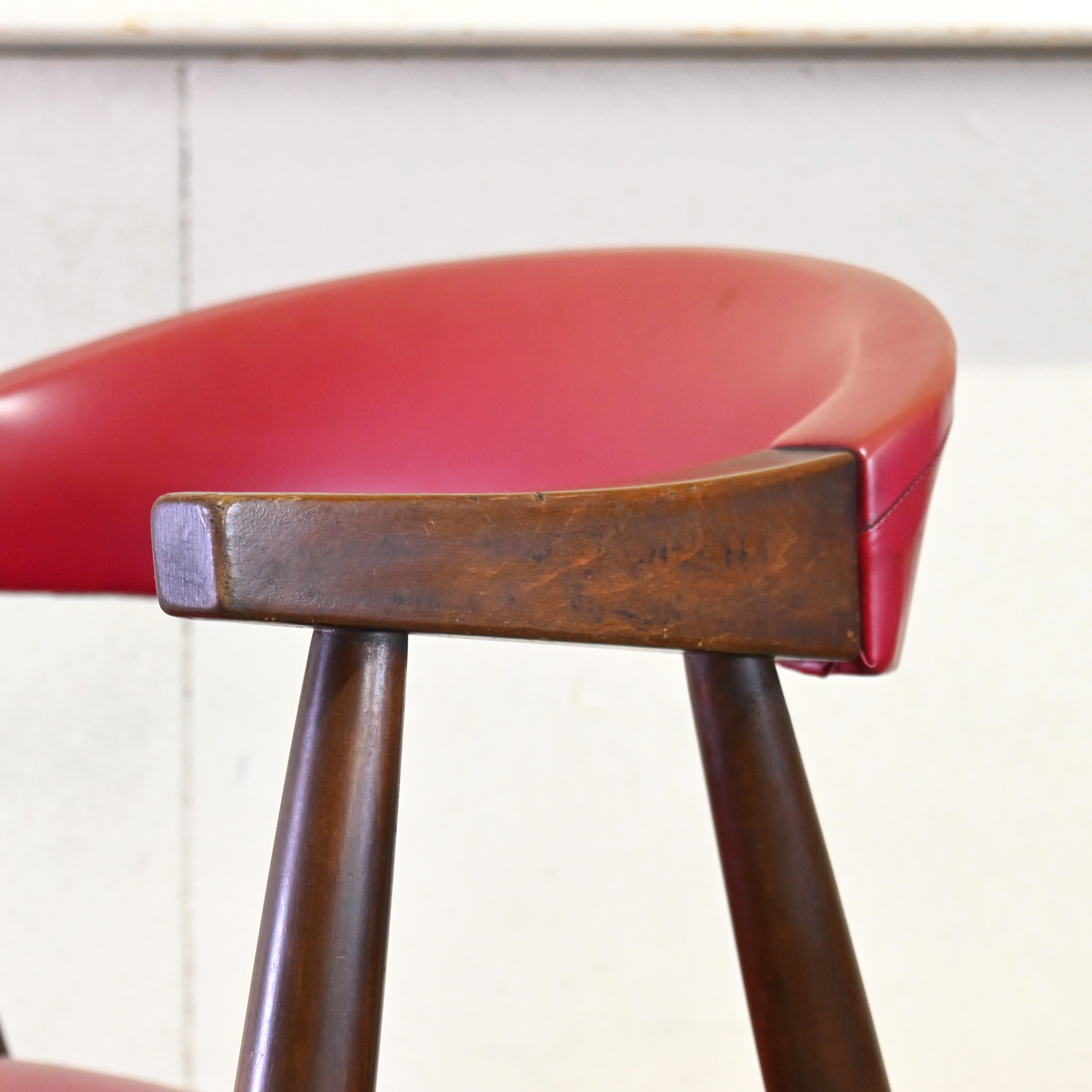 Tsuji mokko Arm chair Red 1970's Japanese modern design / 辻木工 アームチェア レッド 1970年代 ジャパニーズモダンデザイン