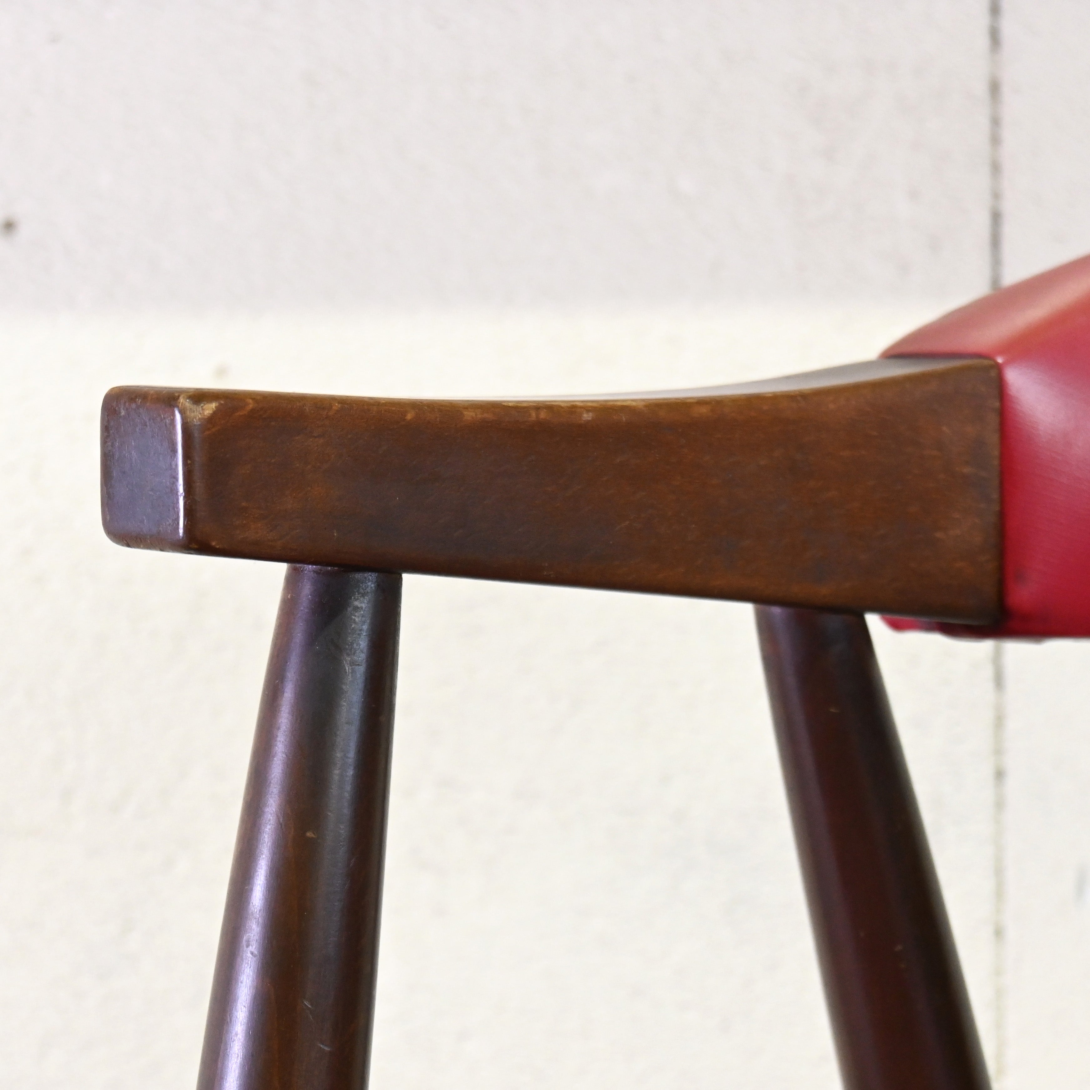 Tsuji mokko Arm chair Red 1970's Japanese modern design / 辻木工 アームチェア レッド 1970年代 ジャパニーズモダンデザイン