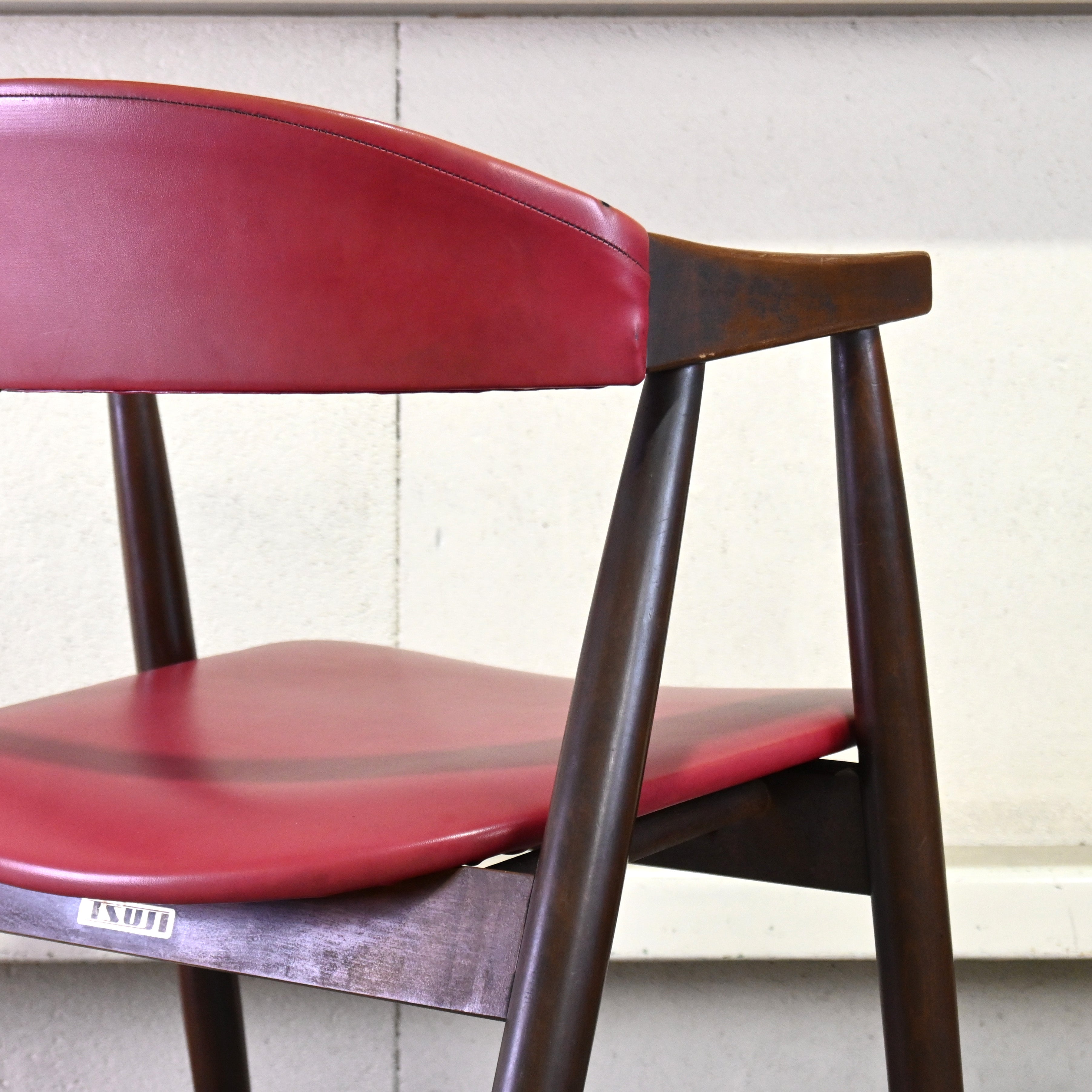 Tsuji mokko Arm chair Red 1970's Japanese modern design / 辻木工 アームチェア レッド 1970年代 ジャパニーズモダンデザイン