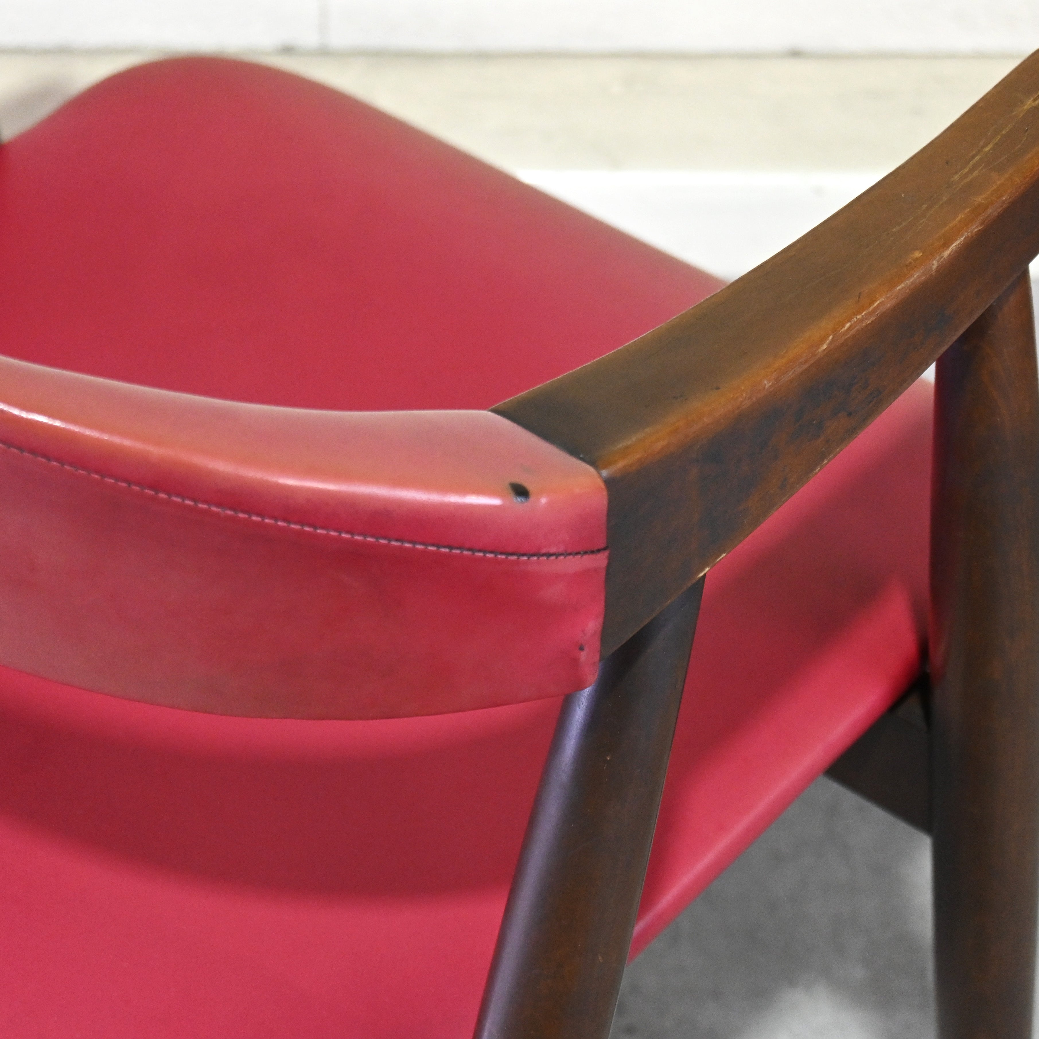 Tsuji mokko Arm chair Red 1970's Japanese modern design / 辻木工 アームチェア レッド 1970年代 ジャパニーズモダンデザイン