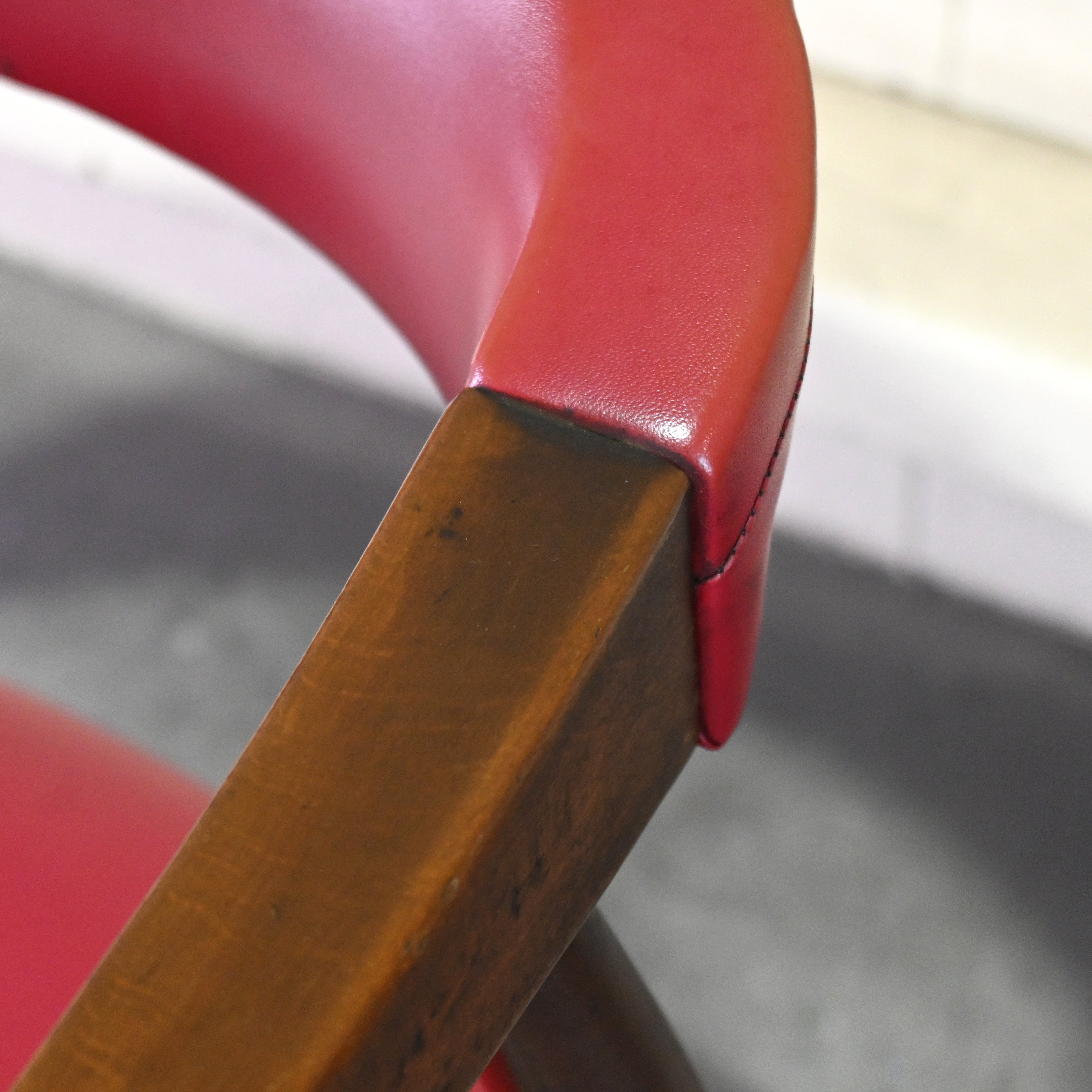 Tsuji mokko Arm chair Red 1970's Japanese modern design / 辻木工 アームチェア レッド 1970年代 ジャパニーズモダンデザイン