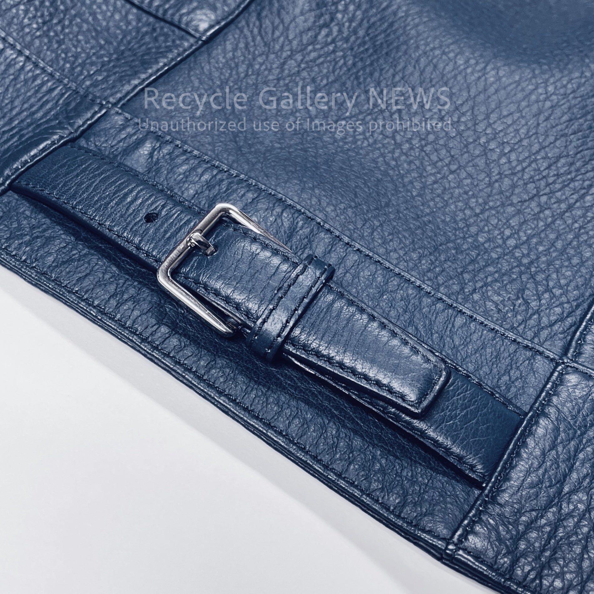 LOEWE Men's Deerskin Leather Jacket 2012 Prussian Blue Stuart Vevers / ロエベ メンズ 鹿革 レザー ジャケット 2012 プルシアンブルー 青 紺色 スチュアート•ヴィヴァース