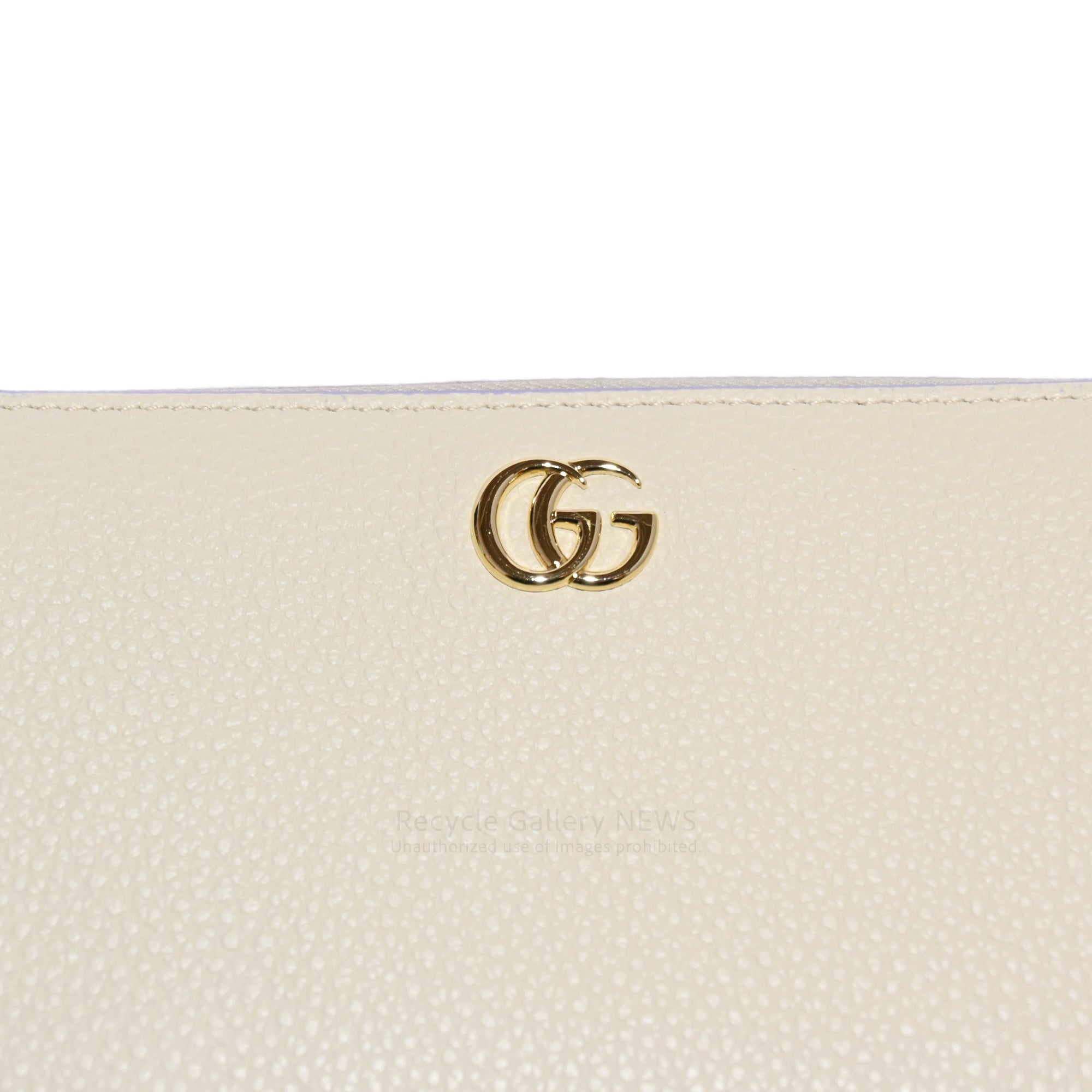 GUCCI Double G Two-Tone Zip-Around Wallet Limited to Japan Ivory and Lilac Leather Unused Italy / グッチ ダブルG バイカラー ジップアラウンドウォレット 日本限定 アイボリー&ライラックレザー 未使用品