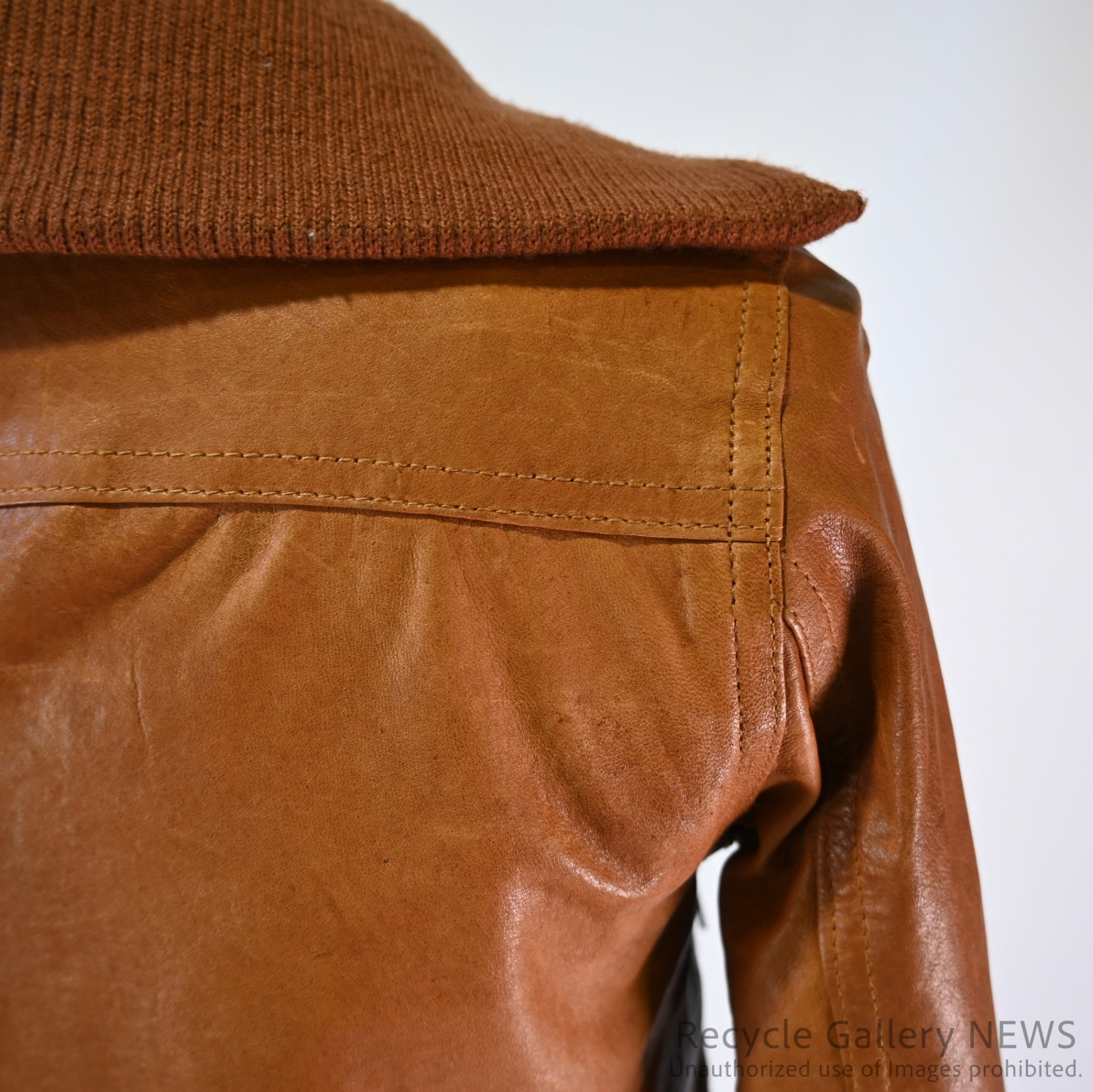 AG by aquagirl Lamb Leather Jacket Orange Brown / アクアガール 羊革 レザージャケット オレンジブラウン