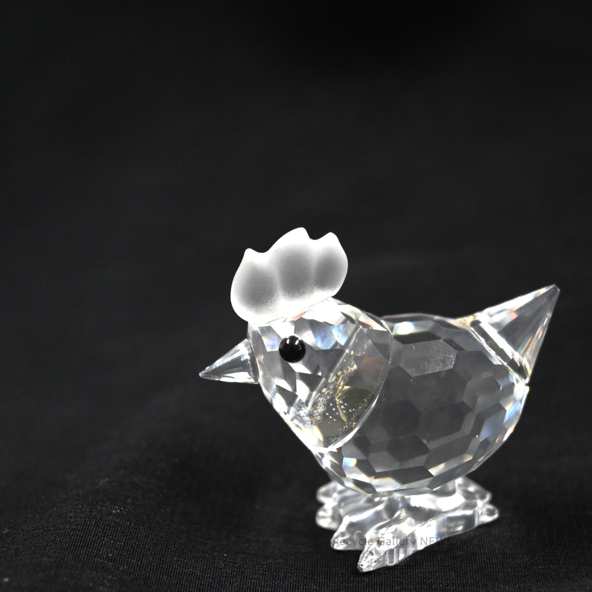Vintage Swarovski Crystal Chicken Figurine Old Logo Austrian Animal Motif / スワロフスキー クリスタルチキン  ニワトリ 旧刻印 オーストリア クリスタルガラス 動物モチーフ