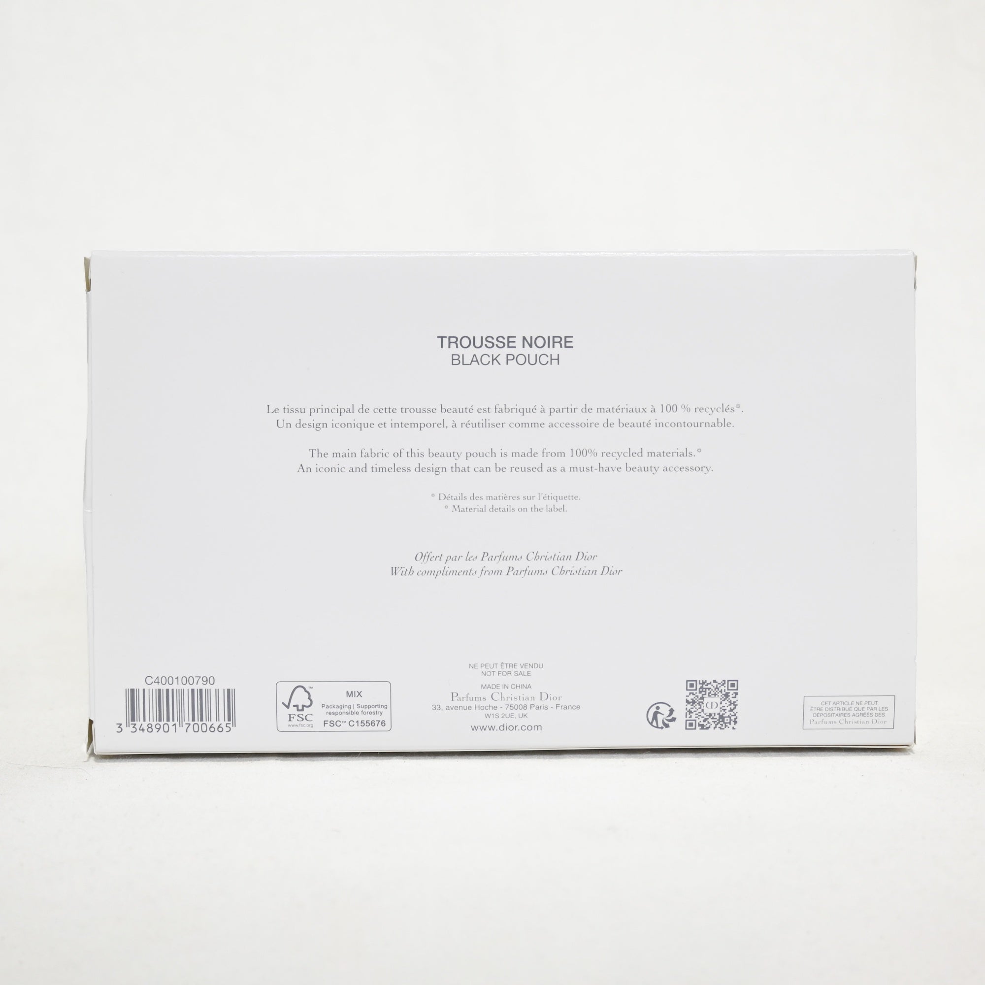 DIOR Novelty Pouch Velvet Black / ディオール ノベルティ ポーチ ベルベット 黒