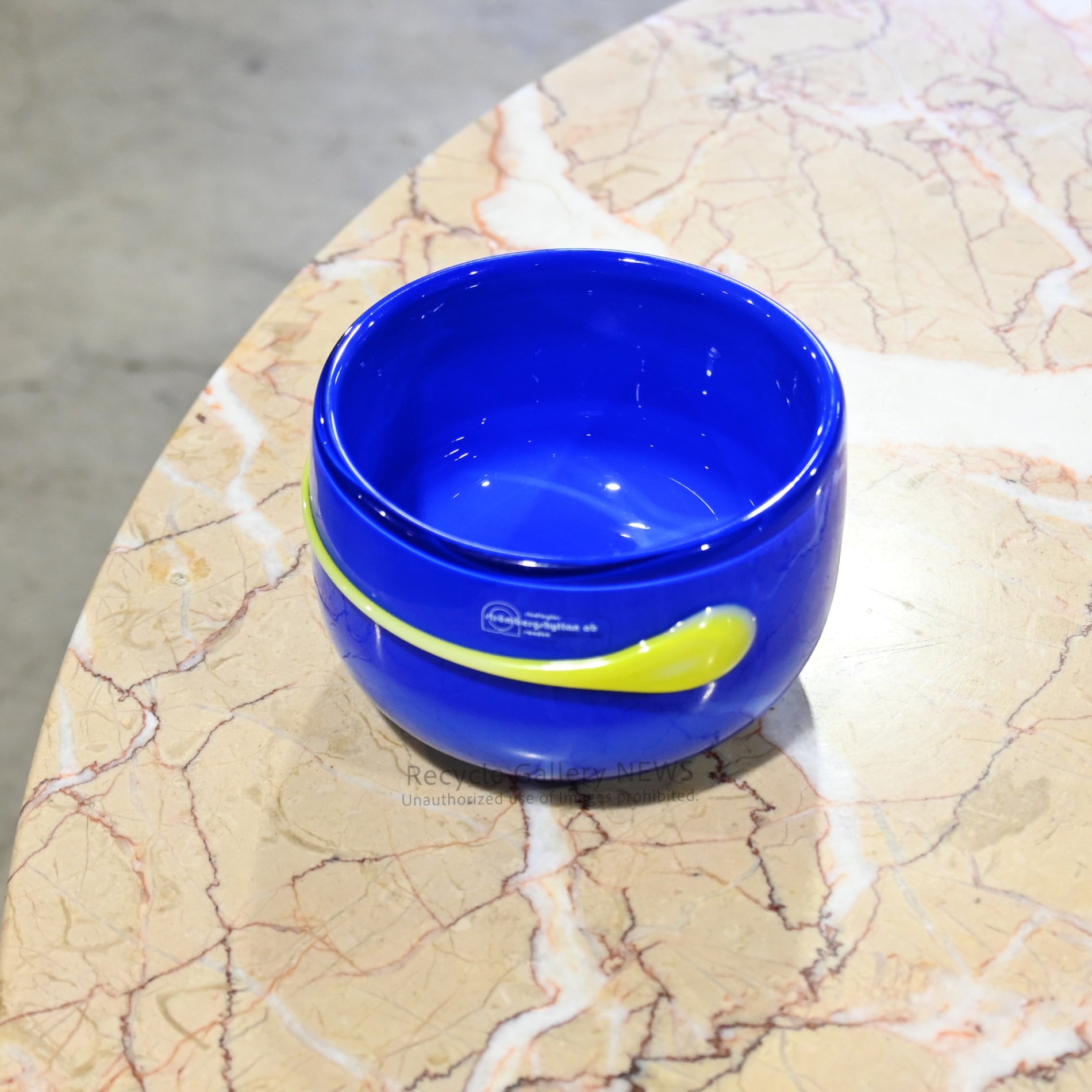 Strombergshyttan × Jonas Torstensson Blue glass bowl Scandinavian Style Swedish 1990's / ストロンベリヒッタン ヨナス・トルステンソン ブルーグラスボウル スウェーデン 北欧 1990年代