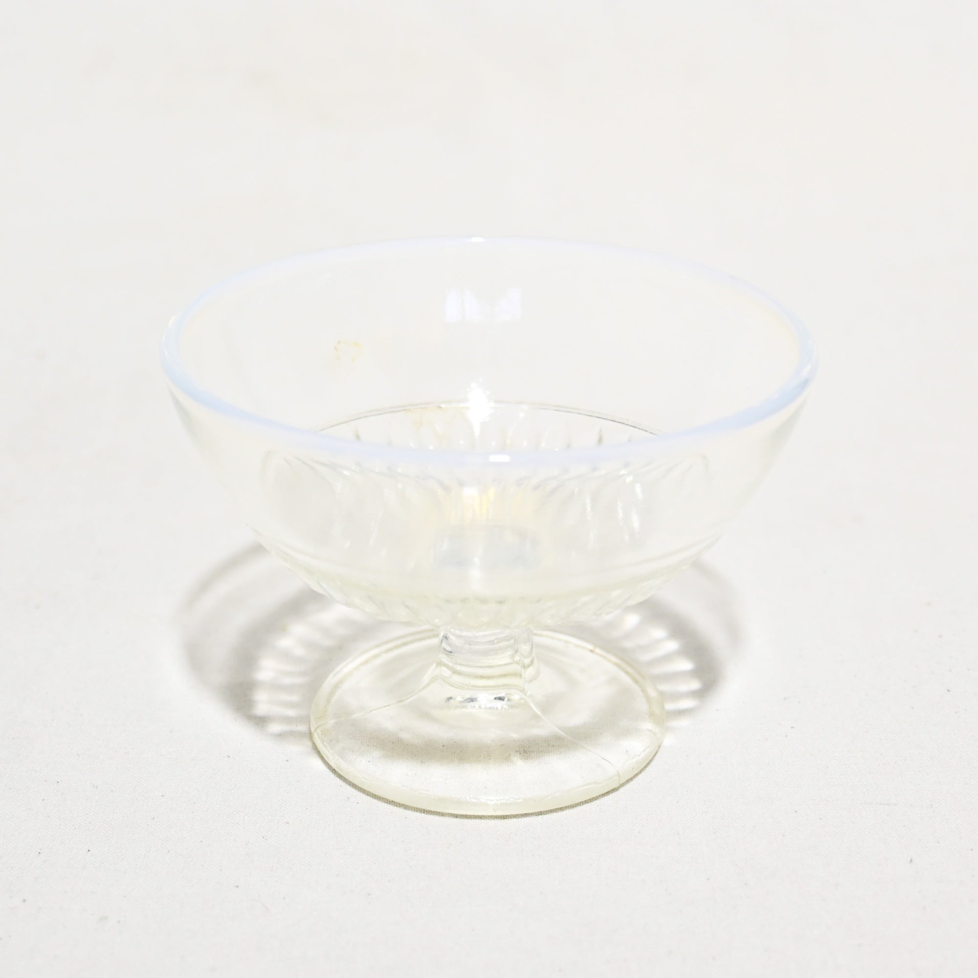 Vintage Press Glass Japanese Glass Ice Cup Milk&Clear Color Retro / ヴィンテージ プレスガラス 和ガラス 氷コップ 乳白ミルク色＆透明色 レトロ
