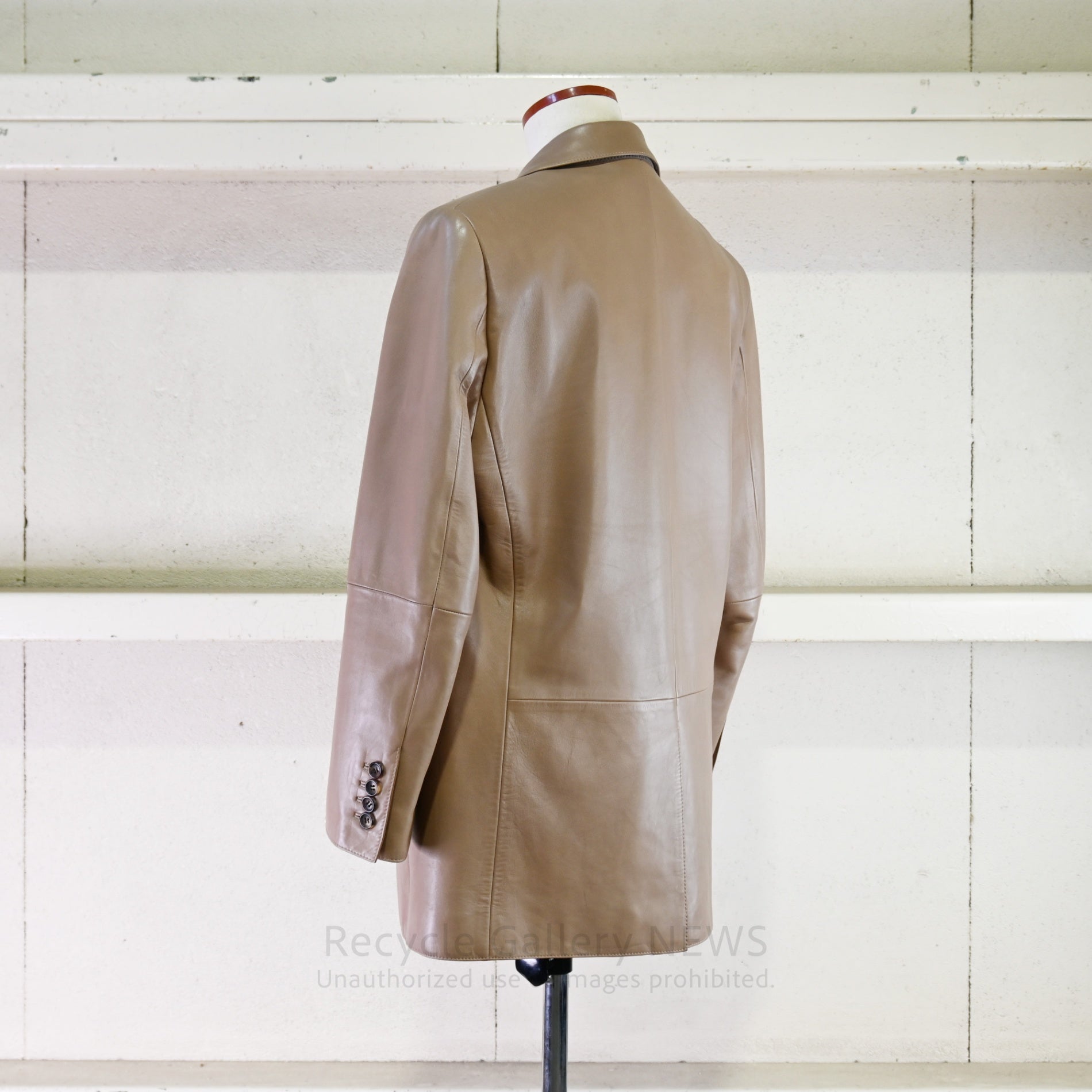 LOEWE Men's Lamb Beige Leather Jacket 2010 Stuart Vevers / ロエベ メンズ ラム レザージャケット ベージュ スチュアート・ヴィヴァース