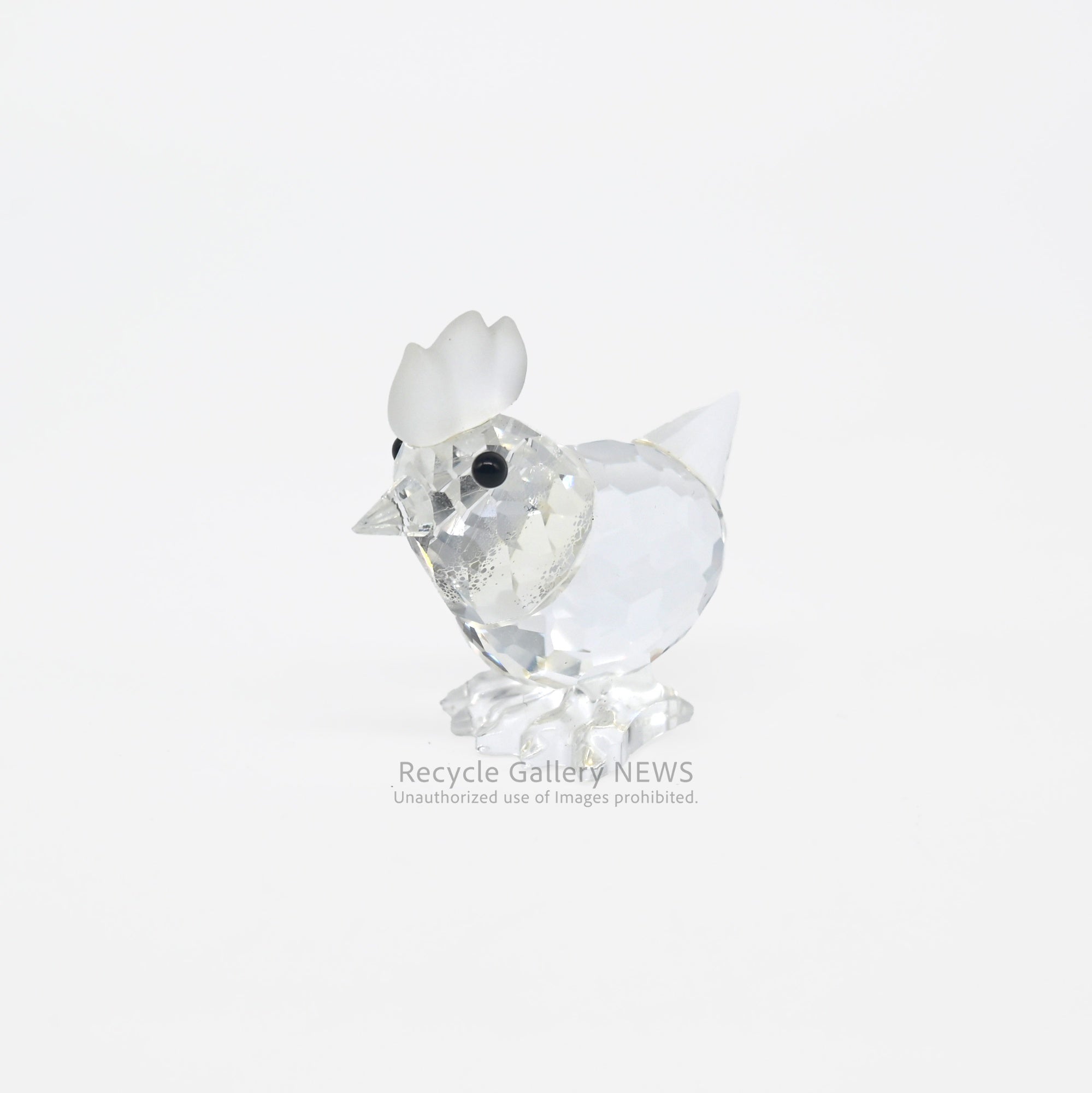 Vintage Swarovski Crystal Chicken Figurine Old Logo Austrian Animal Motif / スワロフスキー クリスタルチキン  ニワトリ 旧刻印 オーストリア クリスタルガラス 動物モチーフ