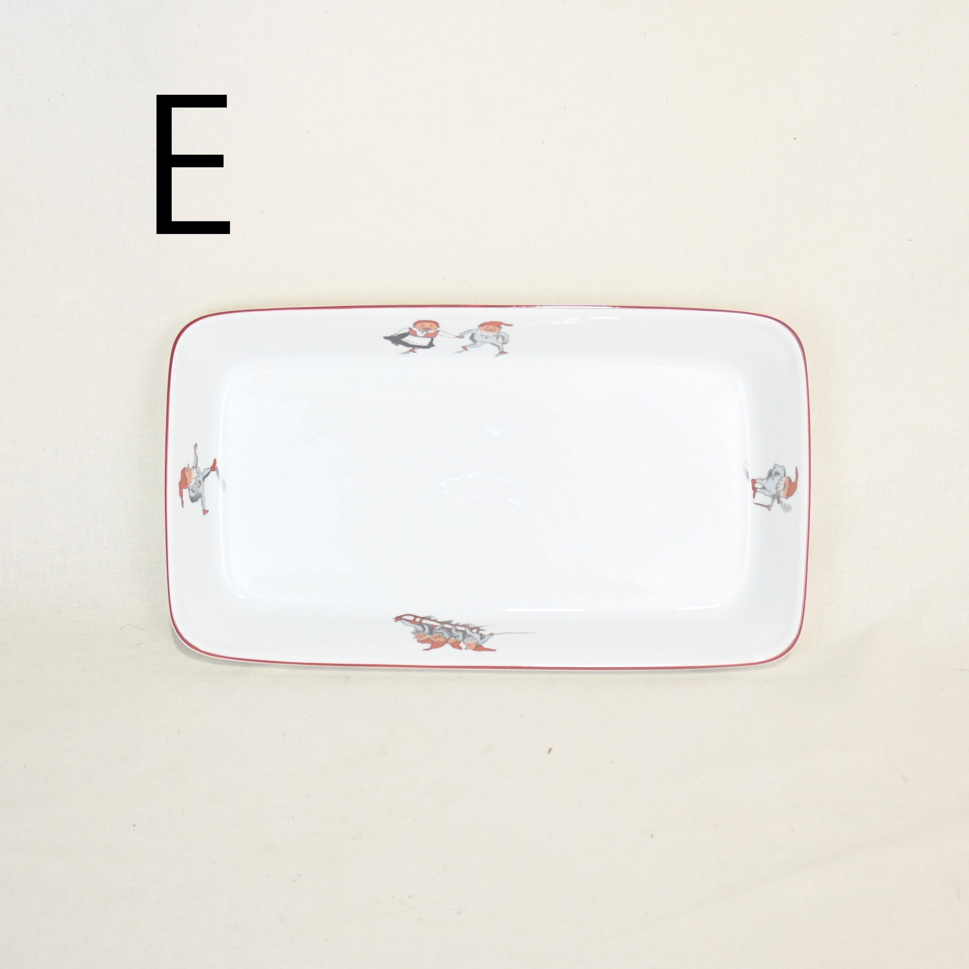 Porsgrund Nisse Rectangle plate Norway vintage Hand paint Souvenir 1980's / ポシュグルン ニッセ 長方形プレート ノルウェー ヴィンテージ ハンドペイント スーベニア 1980年代