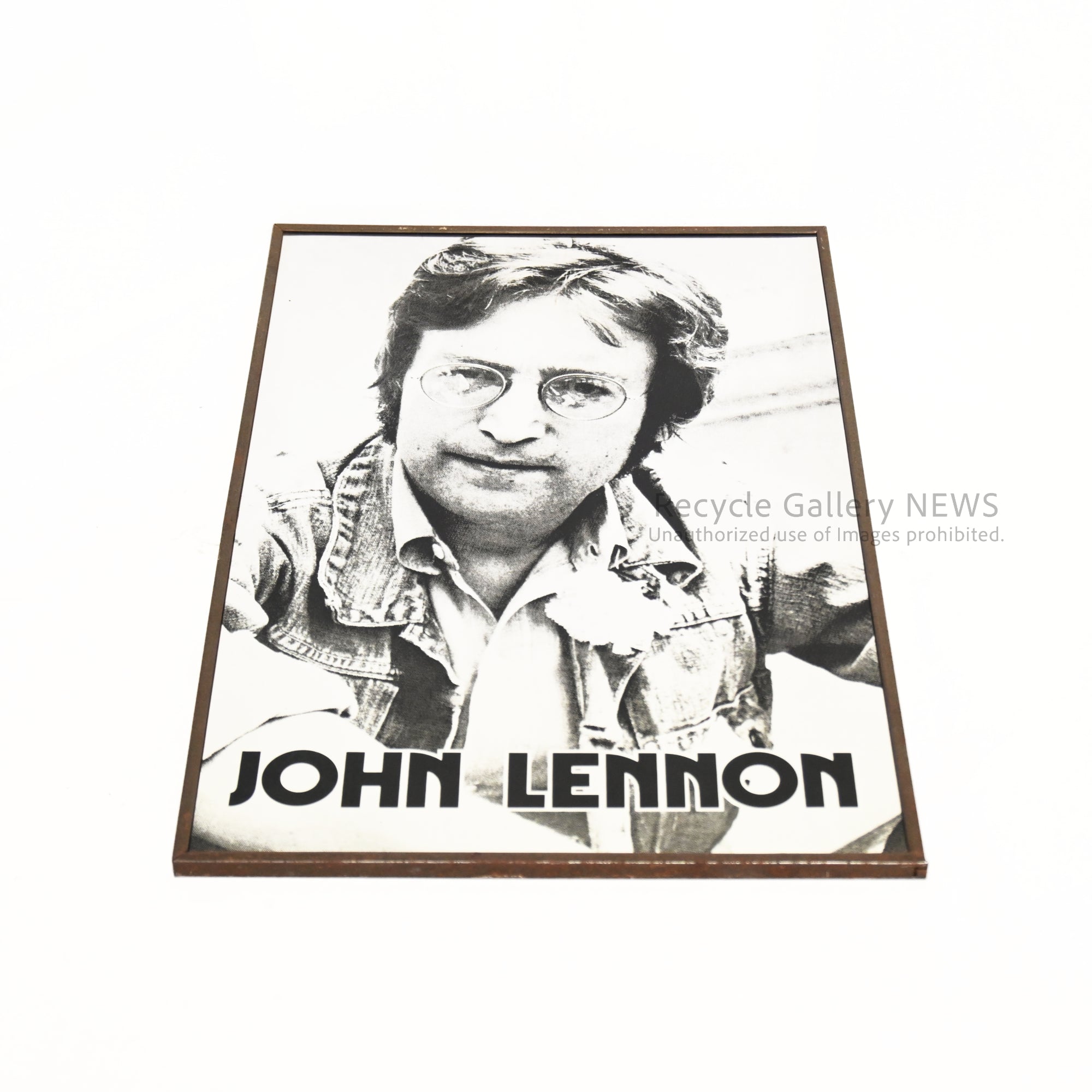 1970's　レア　ビートルズ　ジョンレノン　ゴールドフレーム　パブミラー John Lennon Vintage Pub mirror Beatles / ジョン・レノン