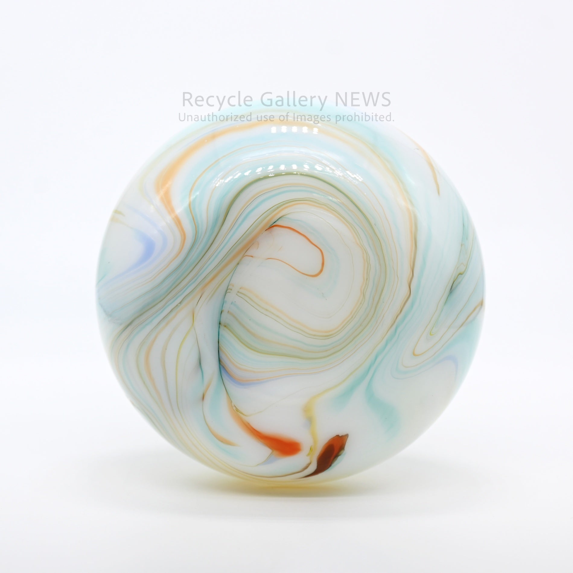Milky Marble Glass Vase Retro Modern Art Glass / ミルキー マーブル ガラス フラワーベース 花瓶 乳白色 レトロモダン アートガラス