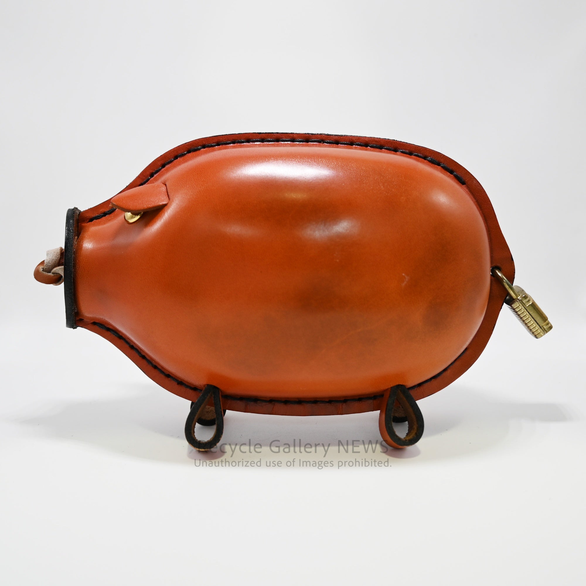 Konoike Seisakusho Leather Piggy Bank Retro Japanese Vintage / 鴻池製作所 革製 ぶた 貯金箱 レトロ日本 ヴィンテージ