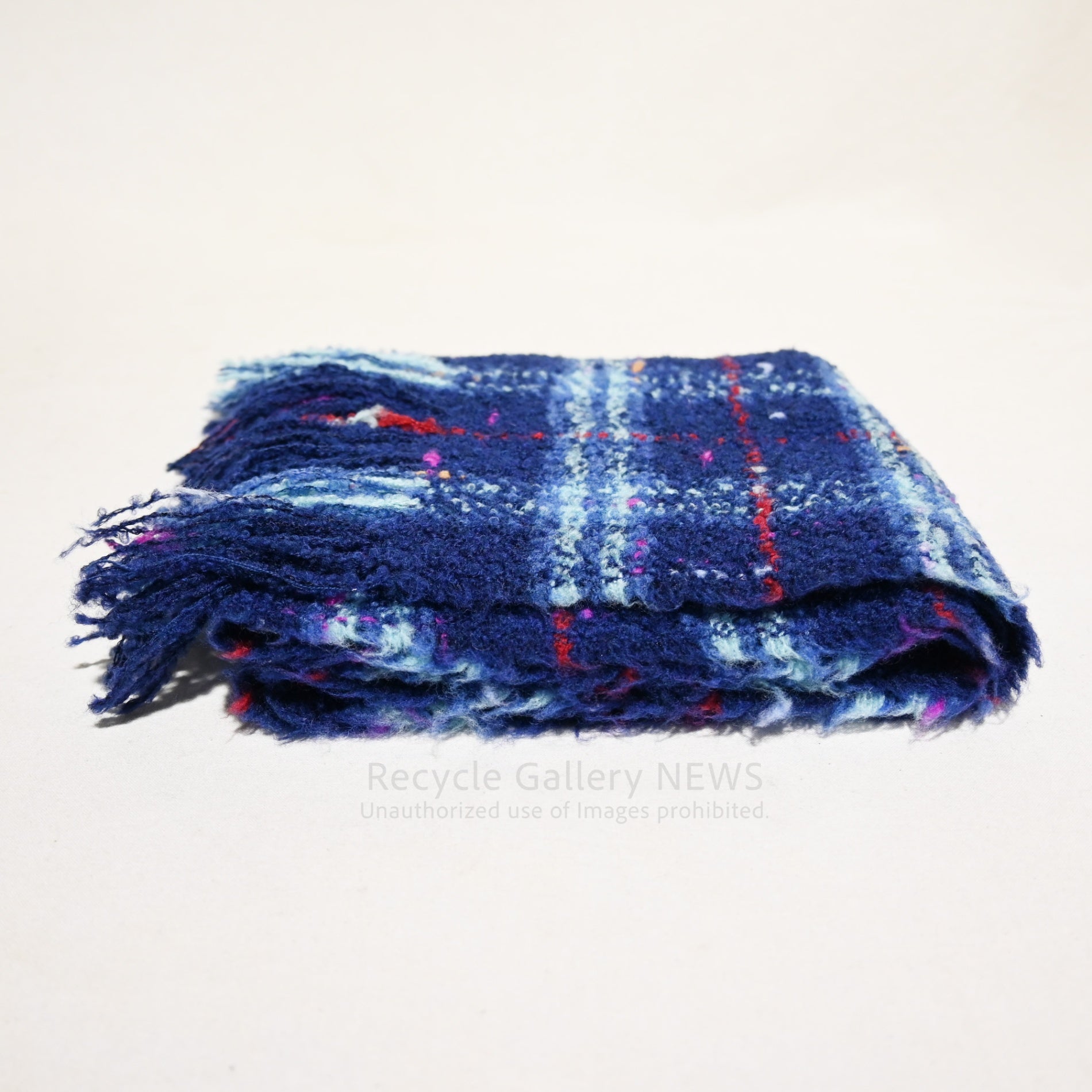 BURBERRY LONDON Check Scarf Blue Navy /  バーバリー ロンドン チェックマフラー ブルー 紺色系