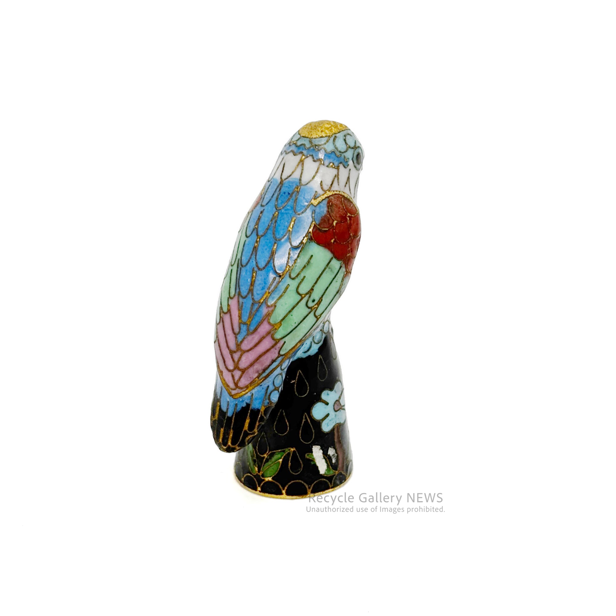 Cloisonné bird thimble Keitai Blue / 鳥 指ぬき 七宝 景泰藍 80年代ヴィンテージ