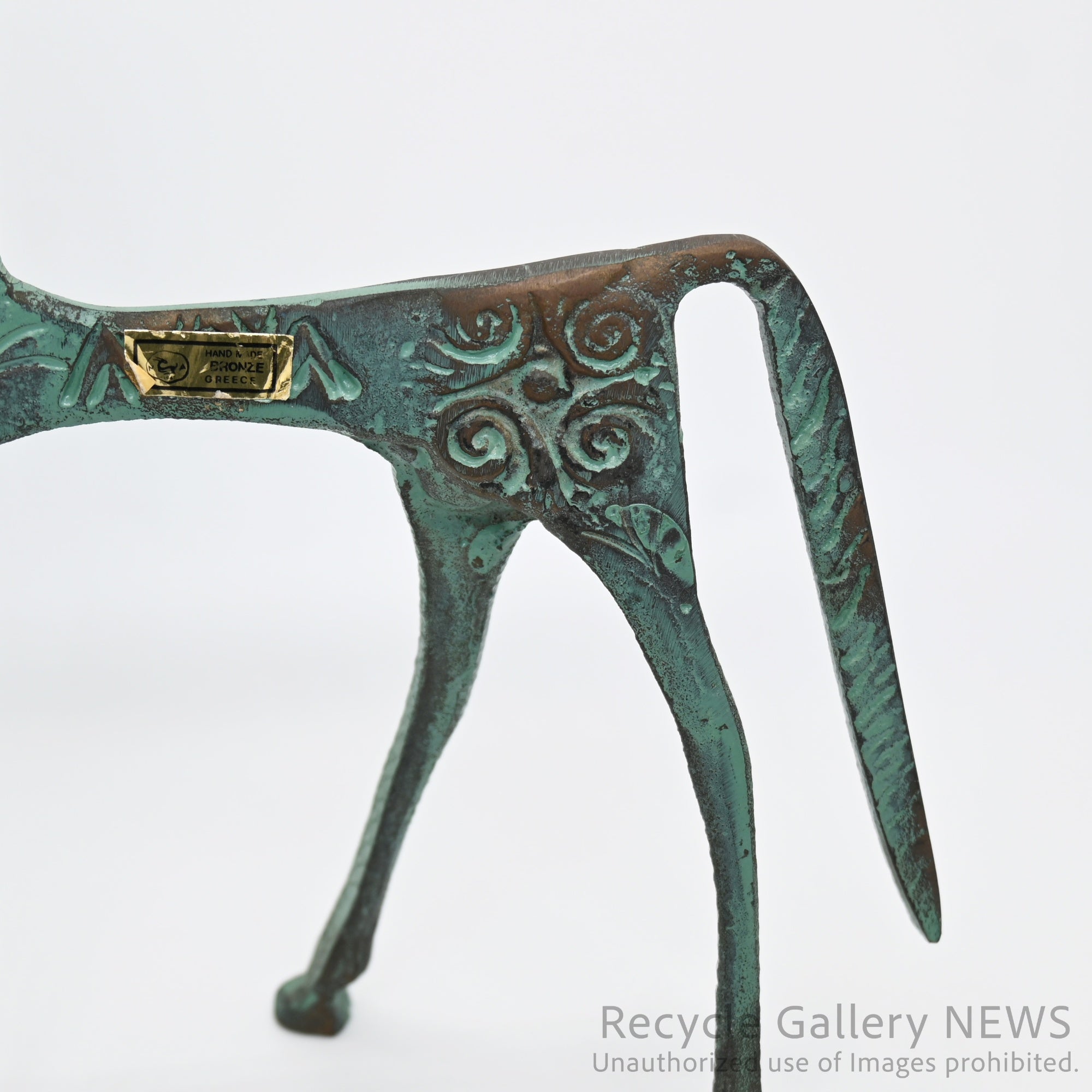 Greek Horse Statue Green Bronze / ギリシャ風 青銅 ブロンズ オブジェ 馬