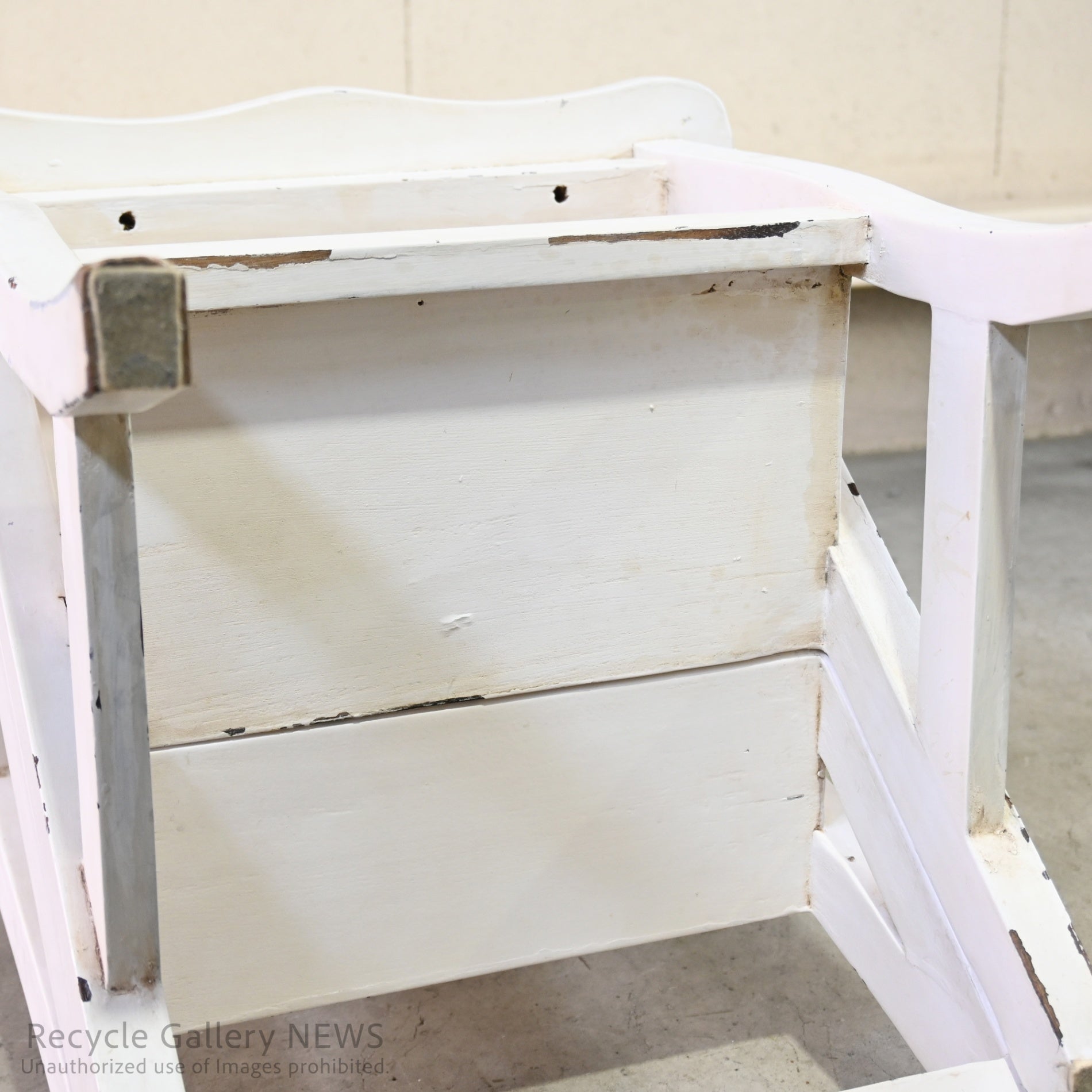Vintage Foldable Library Step Chair White / ヴィンテージ 折りたたみ ライブラリー ステップ チェア 白
