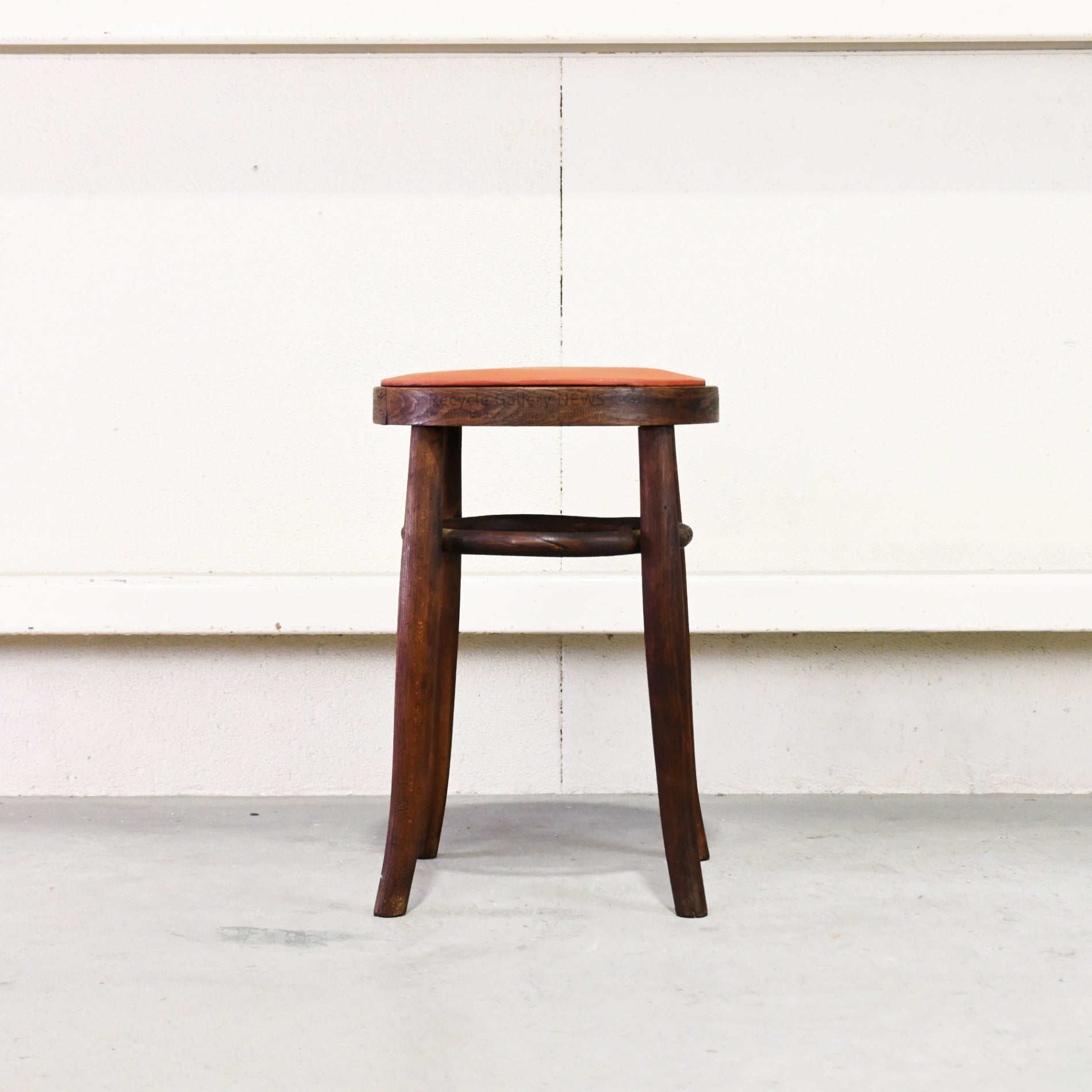 Vintage stool chair Orange and Brown Retro Furniture / ヴィンテージ スツール 椅子 オレンジ ブラウン レトロ家具