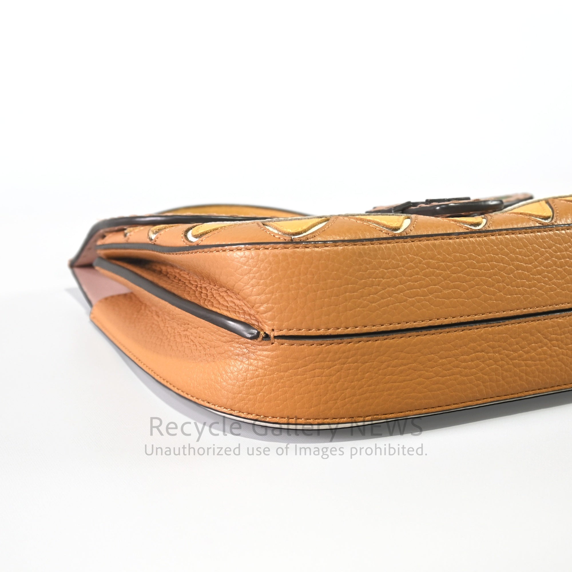 Tory Burch Mcgraw Botanical Appliqué Satchel Leather Bag / トリーバーチ マックグロー サッチェル レザー ハンドバッグ パッチワーク ベージュ ボタニカル