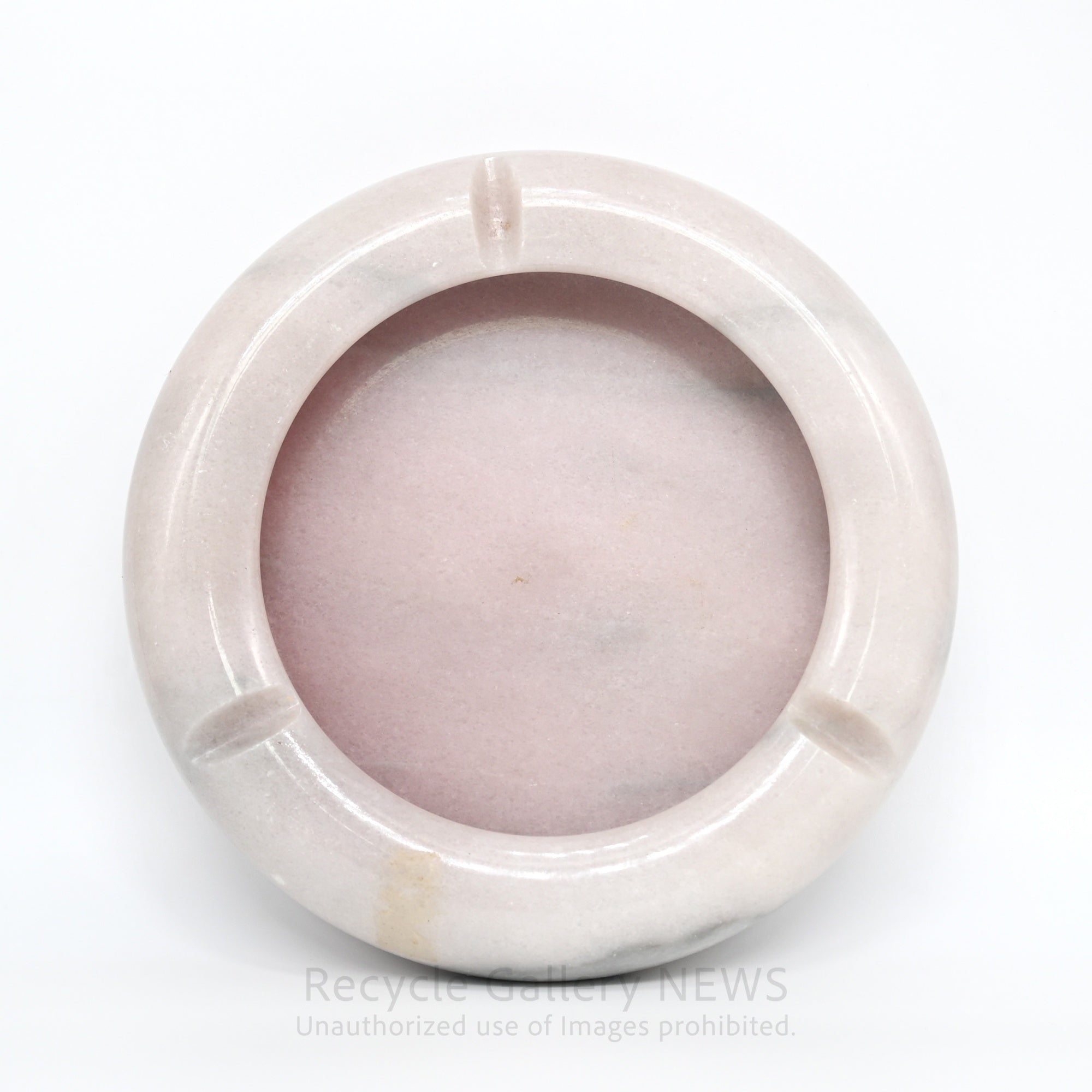 Pink Marble Ash Tray Mid-Century Modern Space Age Decor / ピンク大理石 アッシュトレイ 灰皿 円形 丸 マーブル ストーン ミッドセンチュリー モダン スペースエイジ 韓国インテリア
