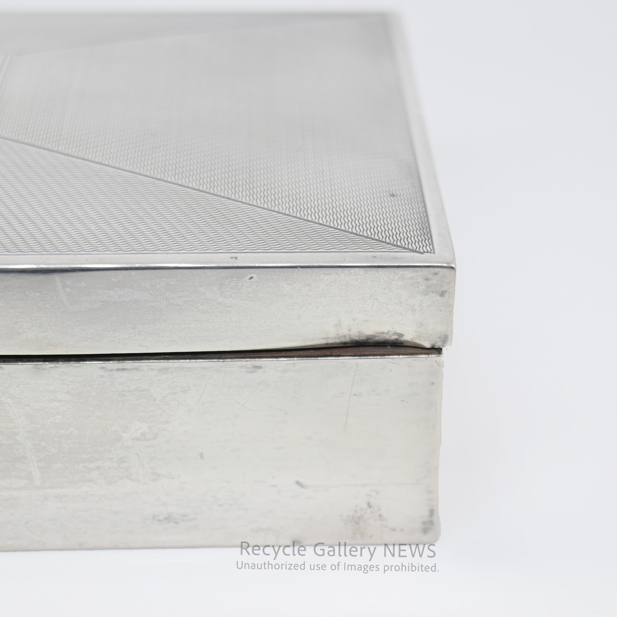 Antique 1932 Art Deco Era English Sterling Silver Case Birmingham / 1932年 アール・デコ様式 バーミンガム 英国純銀製 シルバーケース アンティーク