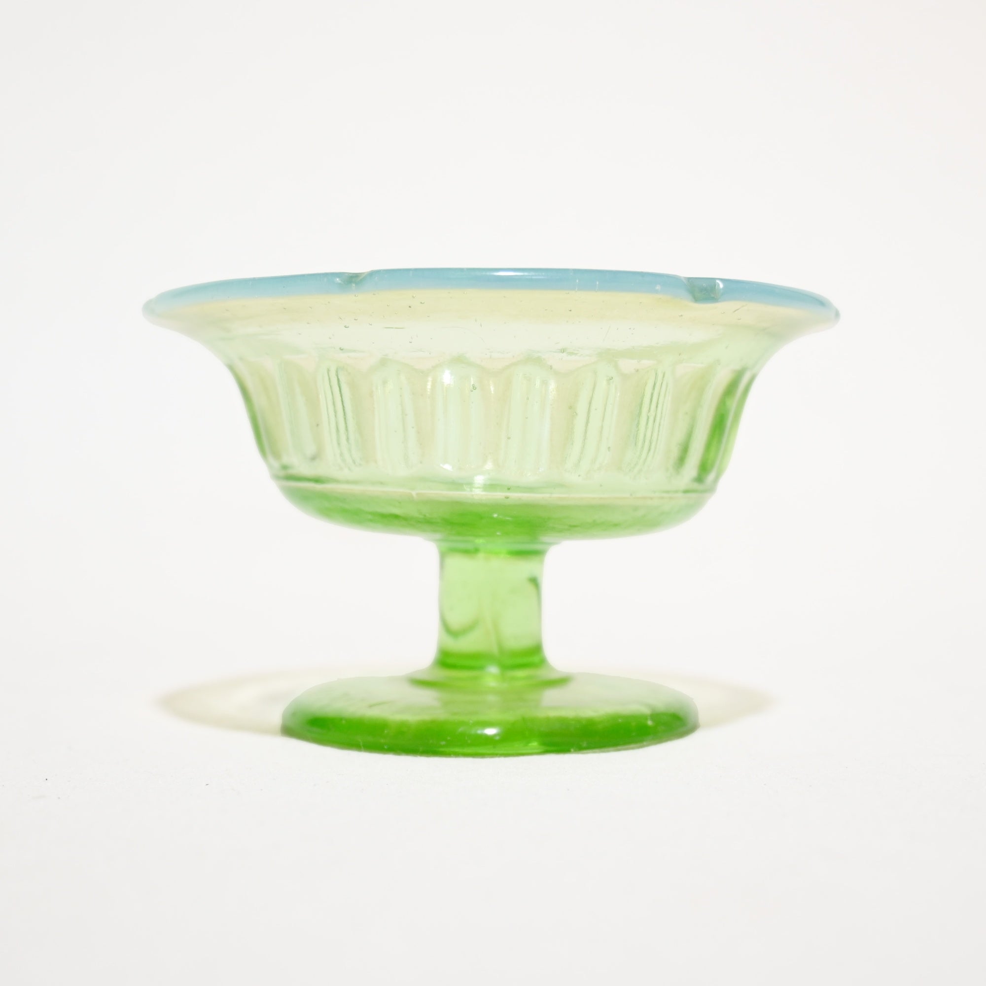 Vintage Press Glass Japanese Glass Ice Cup Melon Soda Color Retro / ヴィンテージ プレスガラス 和ガラス 氷コップ メロンソーダ色 レトロ