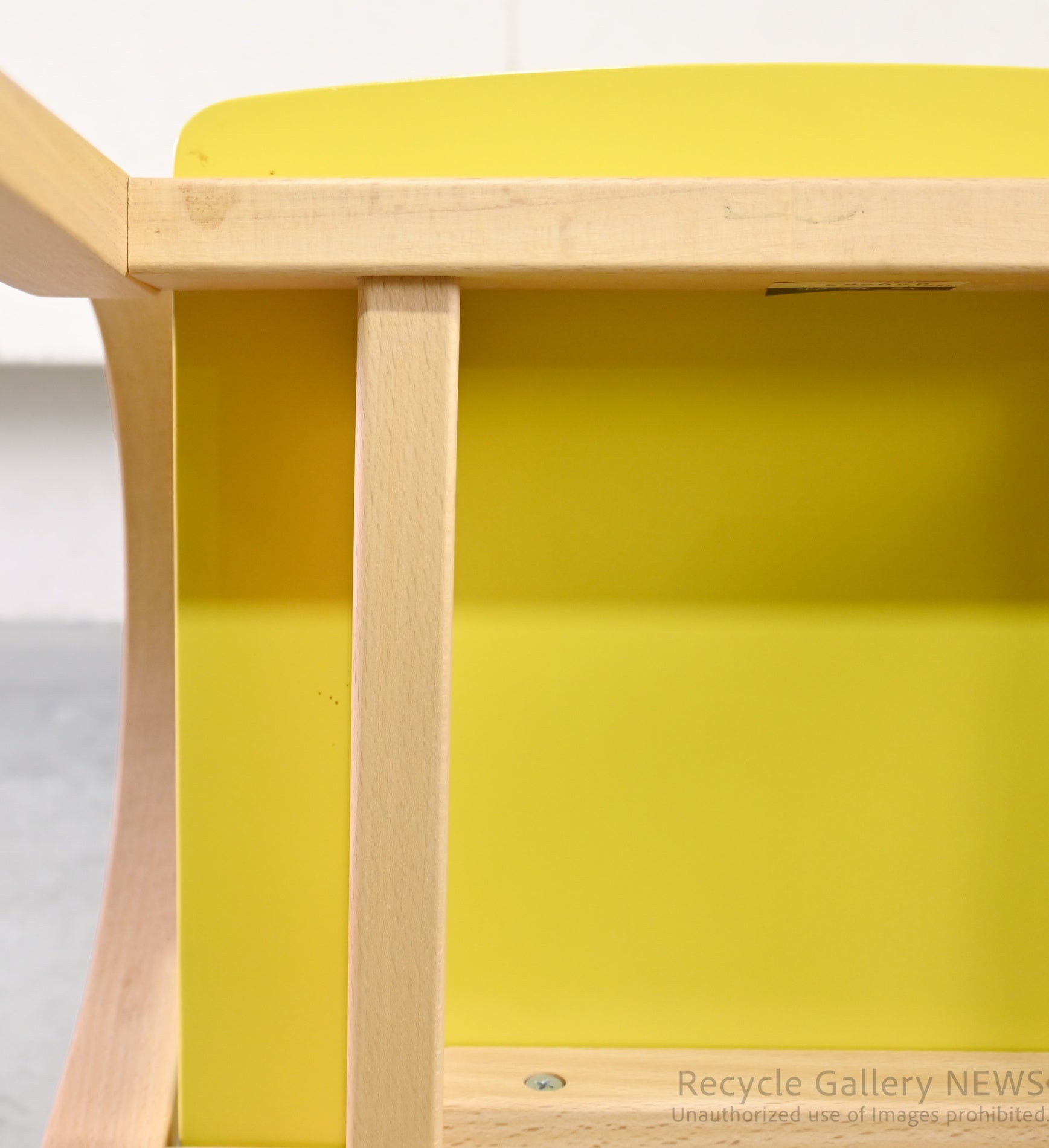 Nisshin Mokko ac-cent Kids chair Yellow Japan / 日進木工 アクセント キッズチェア イエロー 日本
