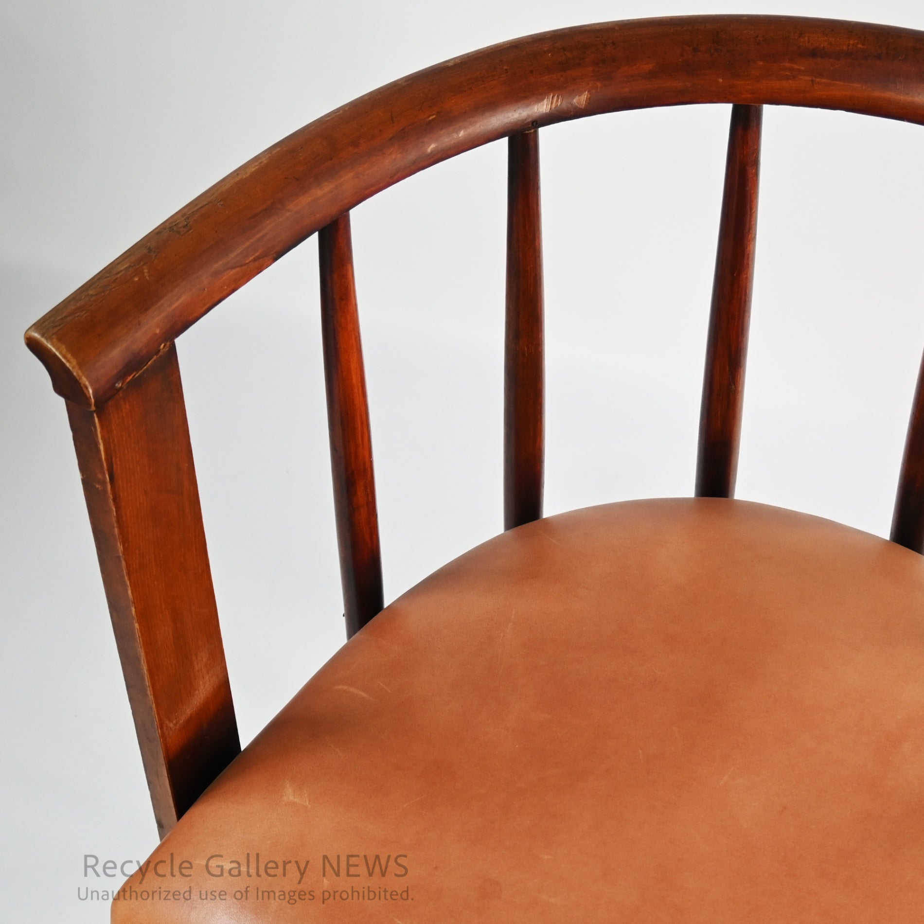Wicker Accent Chair Antique Bentwood Slat Back Beautiful Patina / 籠椅子 曲木 アンティーク 職人技 スラットバック 経年変化 パーソナルチェア