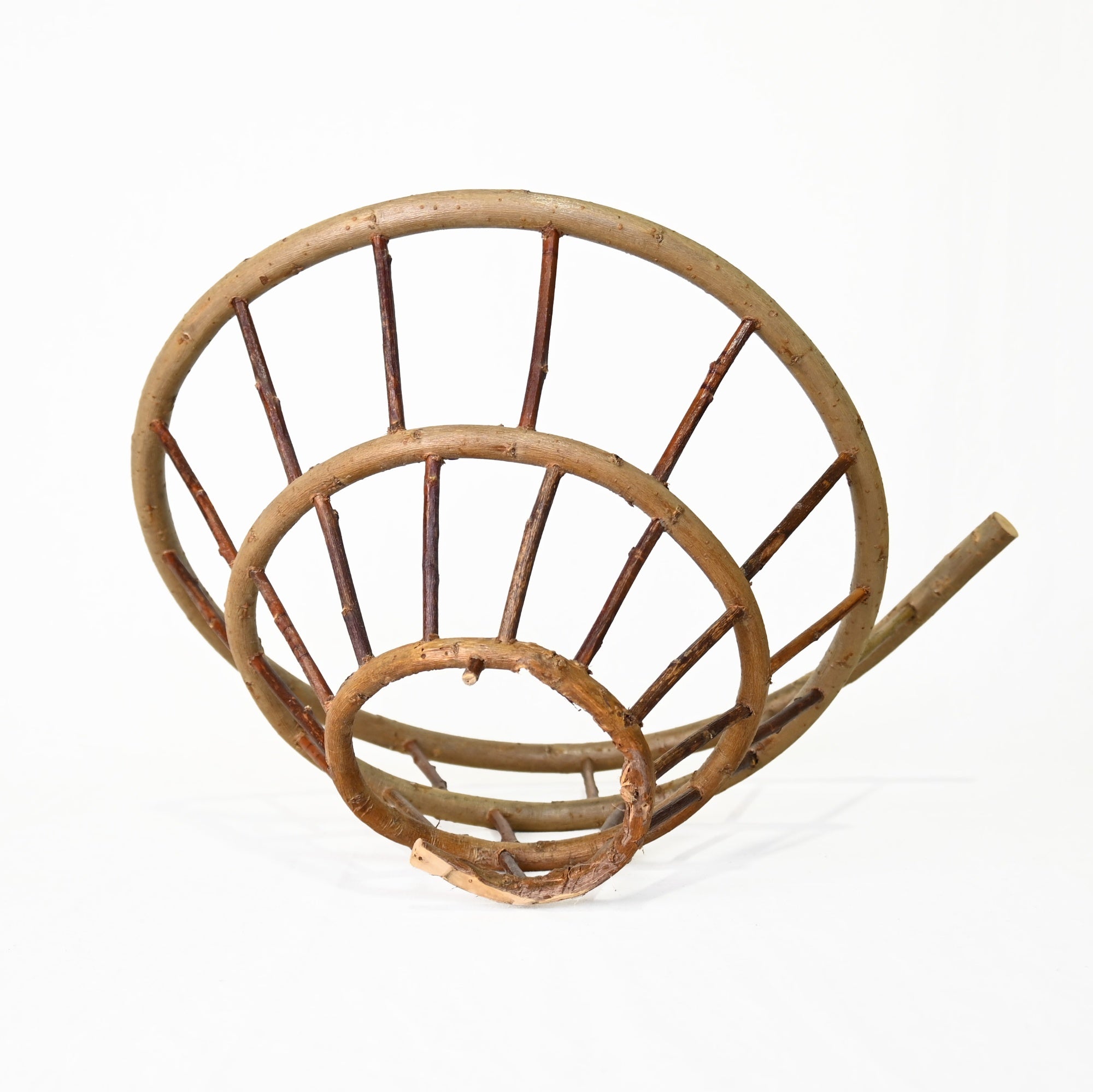 MARKKU KOSONEN Spiral basket Finland Vintage Woodworking Art / マルック・コソネン スパイラルバスケット フィンランド ヴィンテージ 自然物 アート