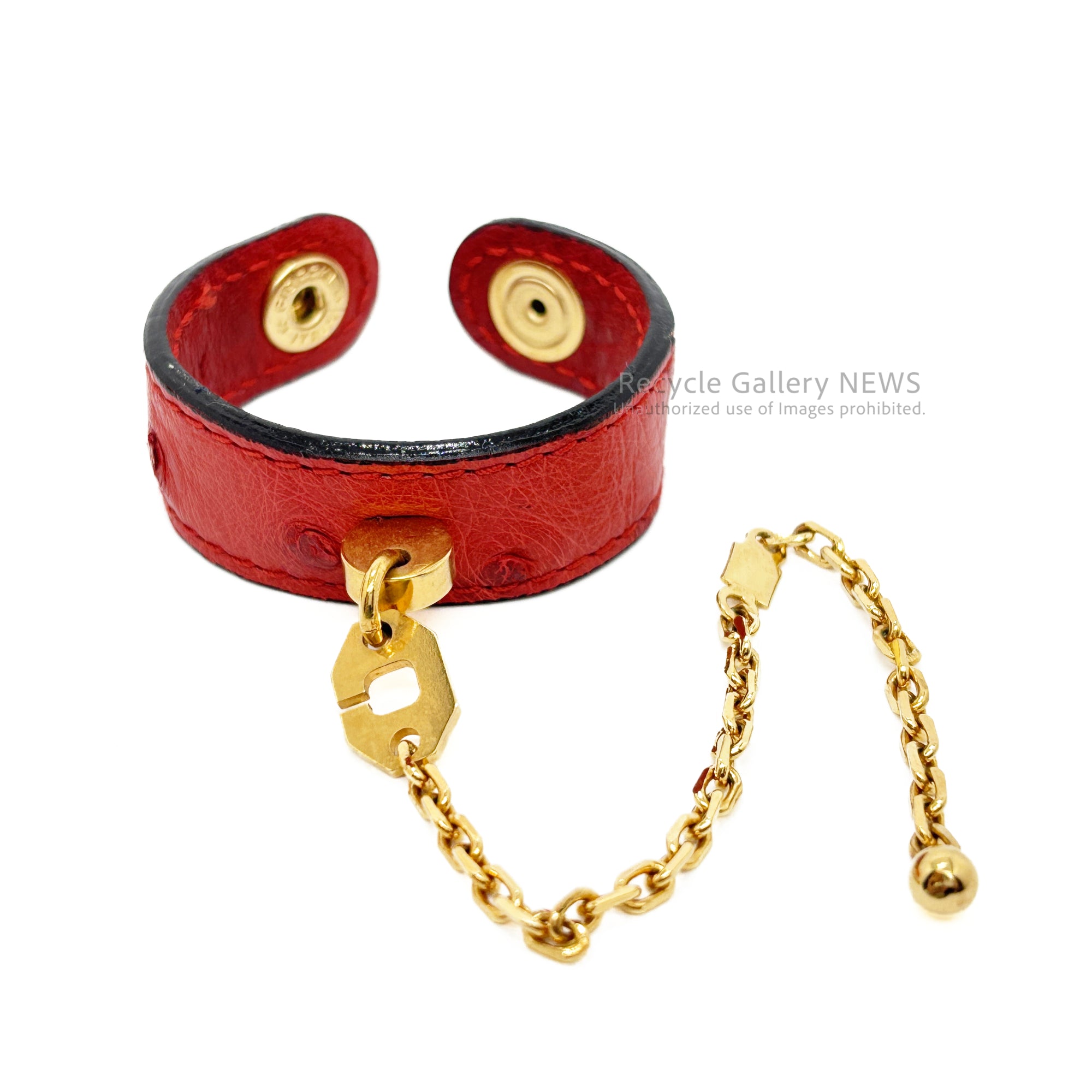 HERMES Red Ostrich Glove Holder Italia / エルメス グローブホルダー レッド オーストリッチ