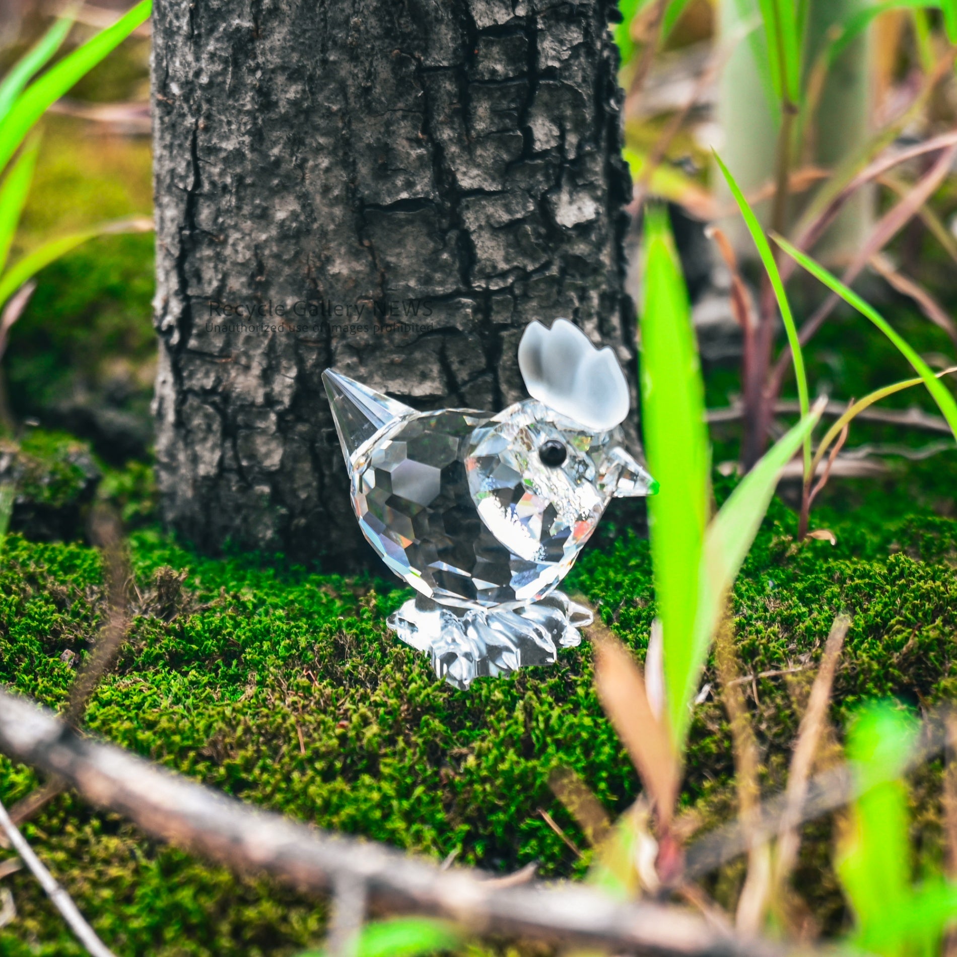Vintage Swarovski Crystal Chicken Figurine Old Logo Austrian Animal Motif / スワロフスキー クリスタルチキン  ニワトリ 旧刻印 オーストリア クリスタルガラス 動物モチーフ