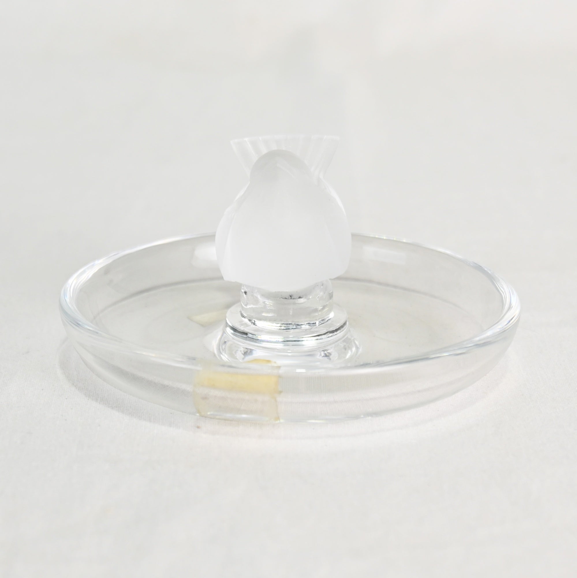 Lalique Accessory Tray Glass Sparrow Bird France / ラリック アクセサリートレイ ガラス 雀 スズメ 小鳥 フランス