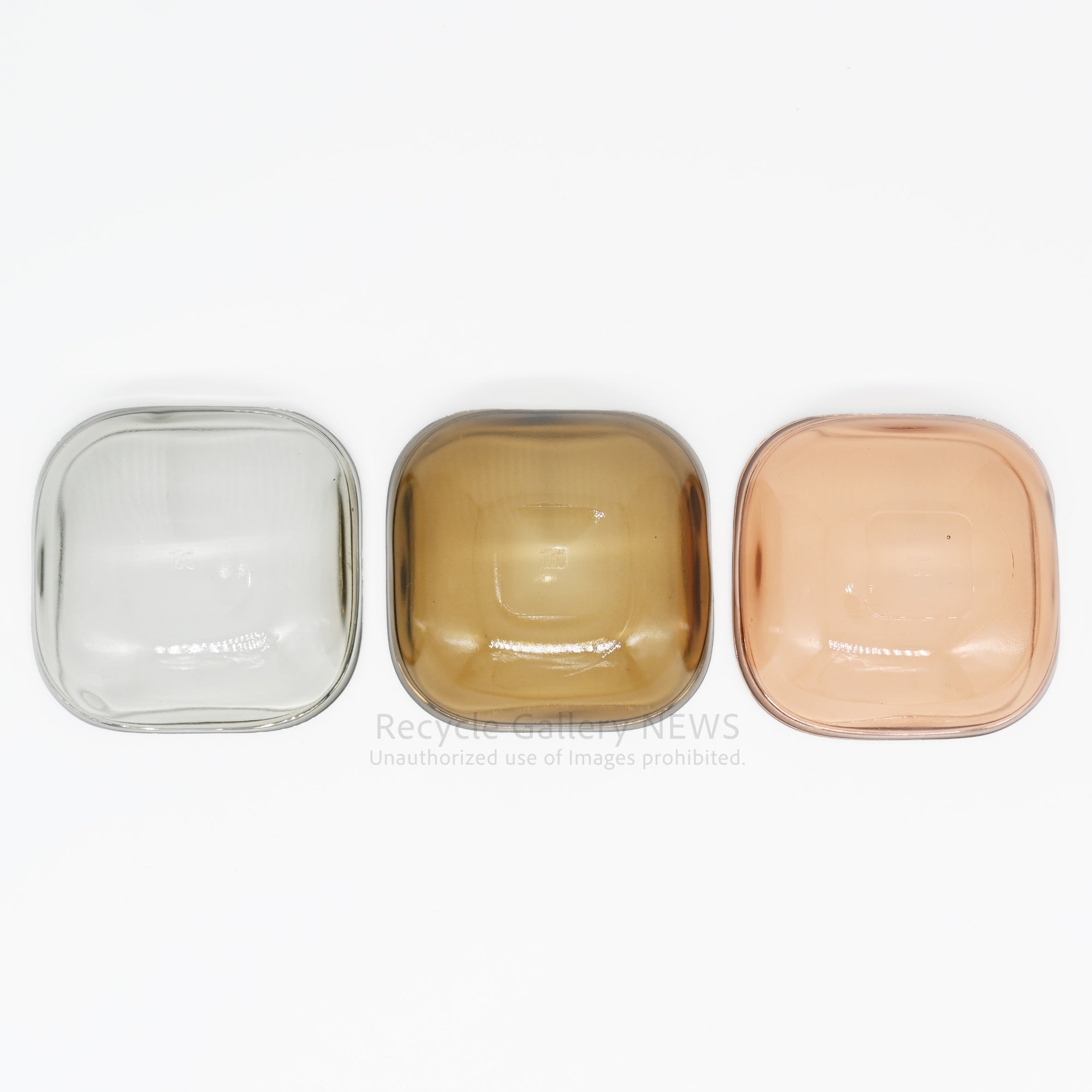 Rare Hoya Glass "Starting Unit series" Set of 6 Plates Japanese Tableware Showa Retro / 保谷硝子 スターティングユニット６点セット  日本 食器 昭和レトロ 希少