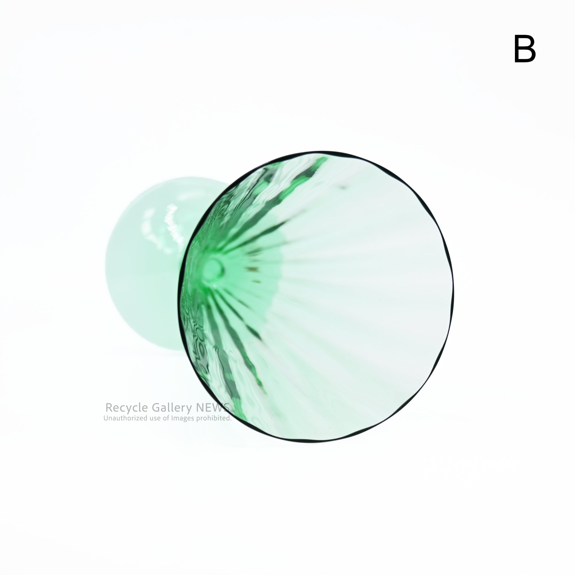 Cenedese & Albarelli Murano glass Light green 2-Size Venetian glass Italian vintage / チェネデーゼ＆アルバレッリ ムラーノガラス 薄緑グラス ヴェネチアングラス イタリアンヴィンテージ