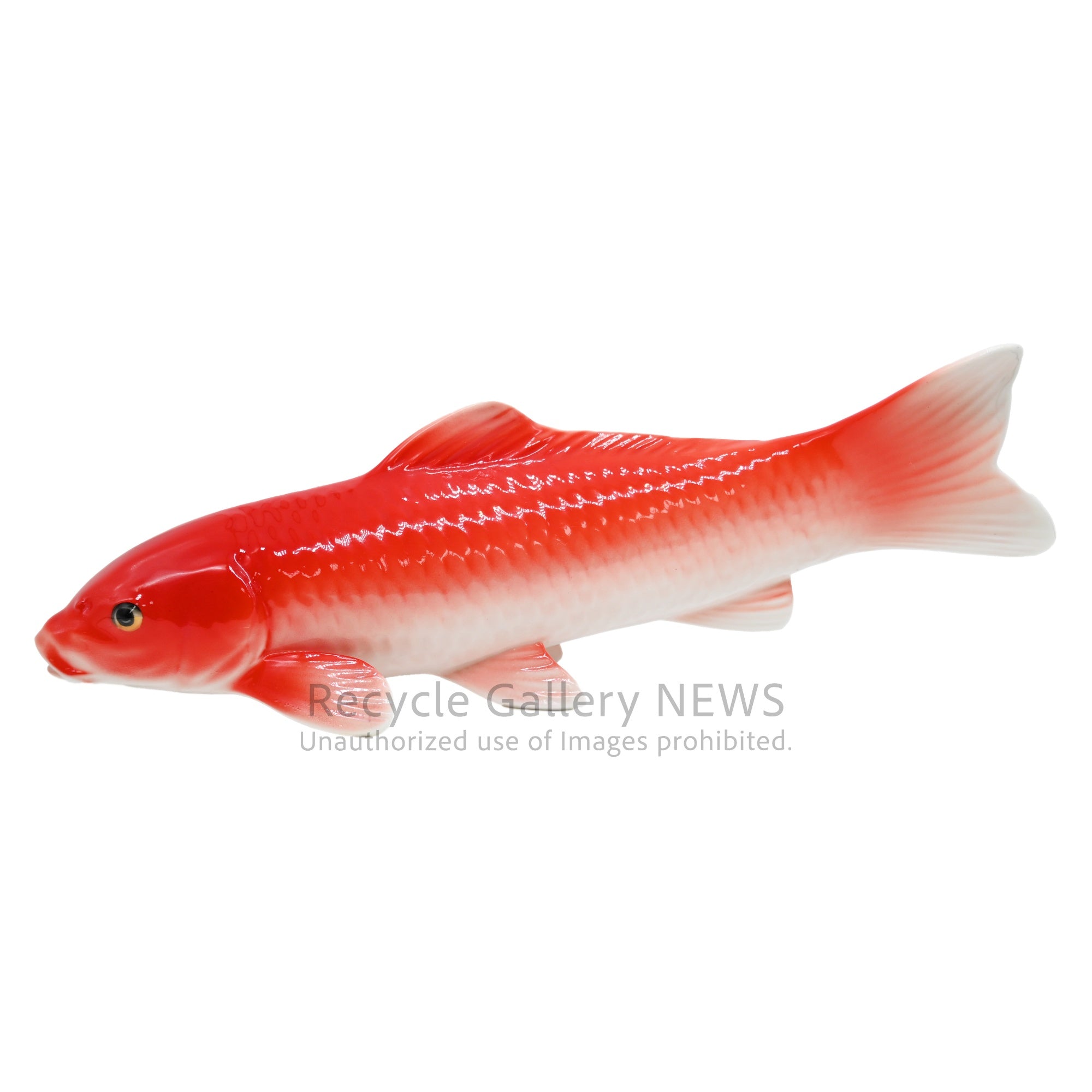 NIPPON TOKI KAISHA Old Noritake Carp Figurine Showa Retro Red Vintage / 日本陶器会社 オールドノリタケ 鯉 フィギュリン 昭和レトロ 赤 ヴィンテージ
