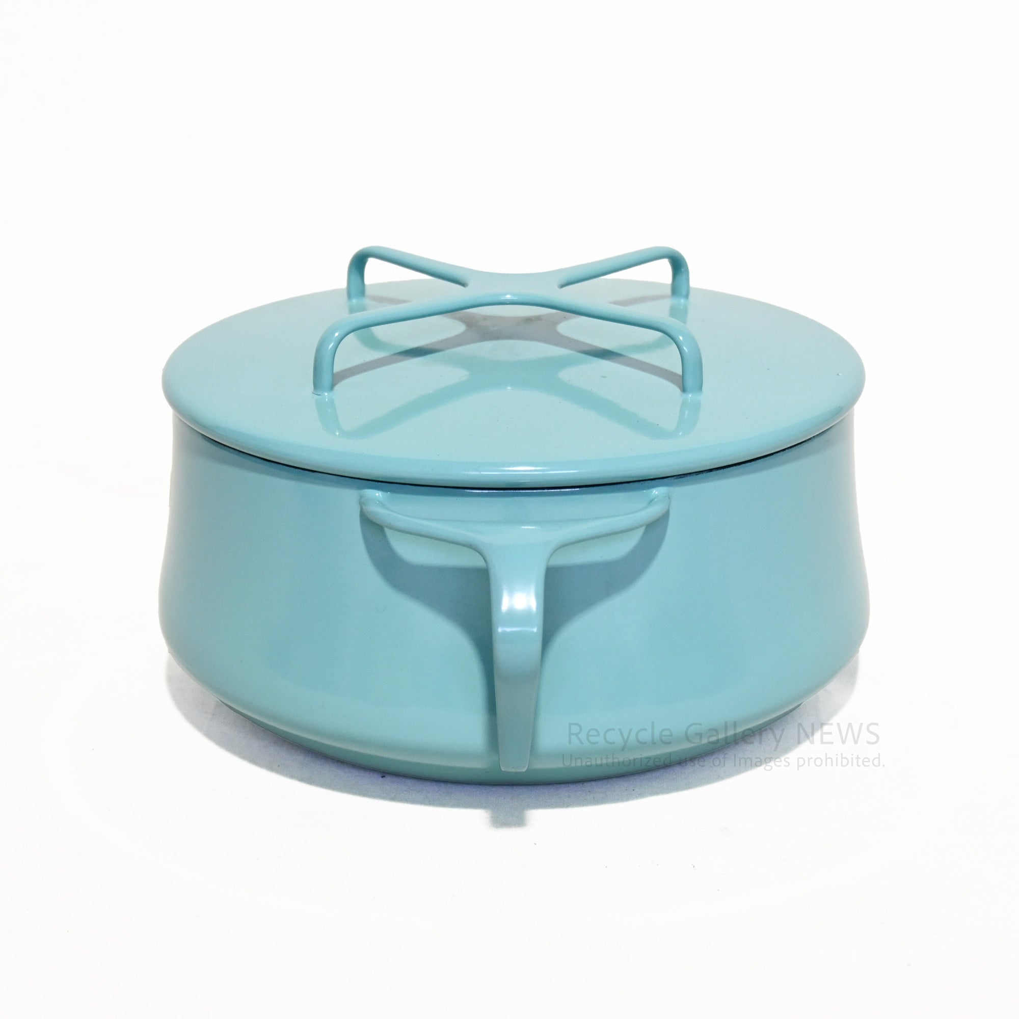 DANSK 18cm Casserole Double-Handled Pot Kobenstyle Teal/Turquoise Enamel U.S.A  / ダンスク 18cm キャセロール 両手鍋 コベンスタイル ティール ターコイズ ホーロー 未使用 新古品