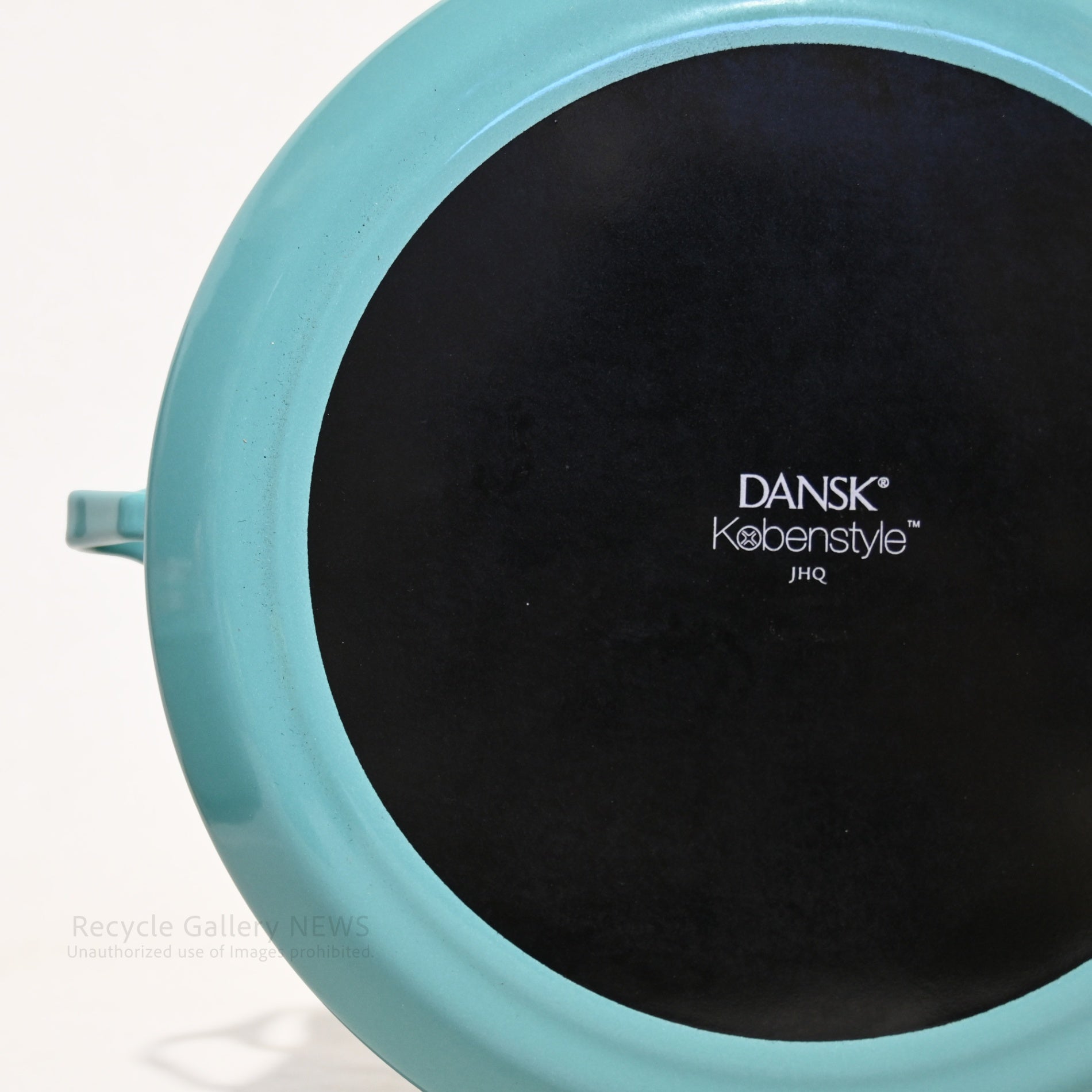 DANSK 23cm Casserole Double-Handled Pot Kobenstyle Teal/Turquoise Enamel U.S.A  / ダンスク 23cm キャセロール 両手鍋 コベンスタイル ティール ターコイズ ホーロー 未使用 新古品