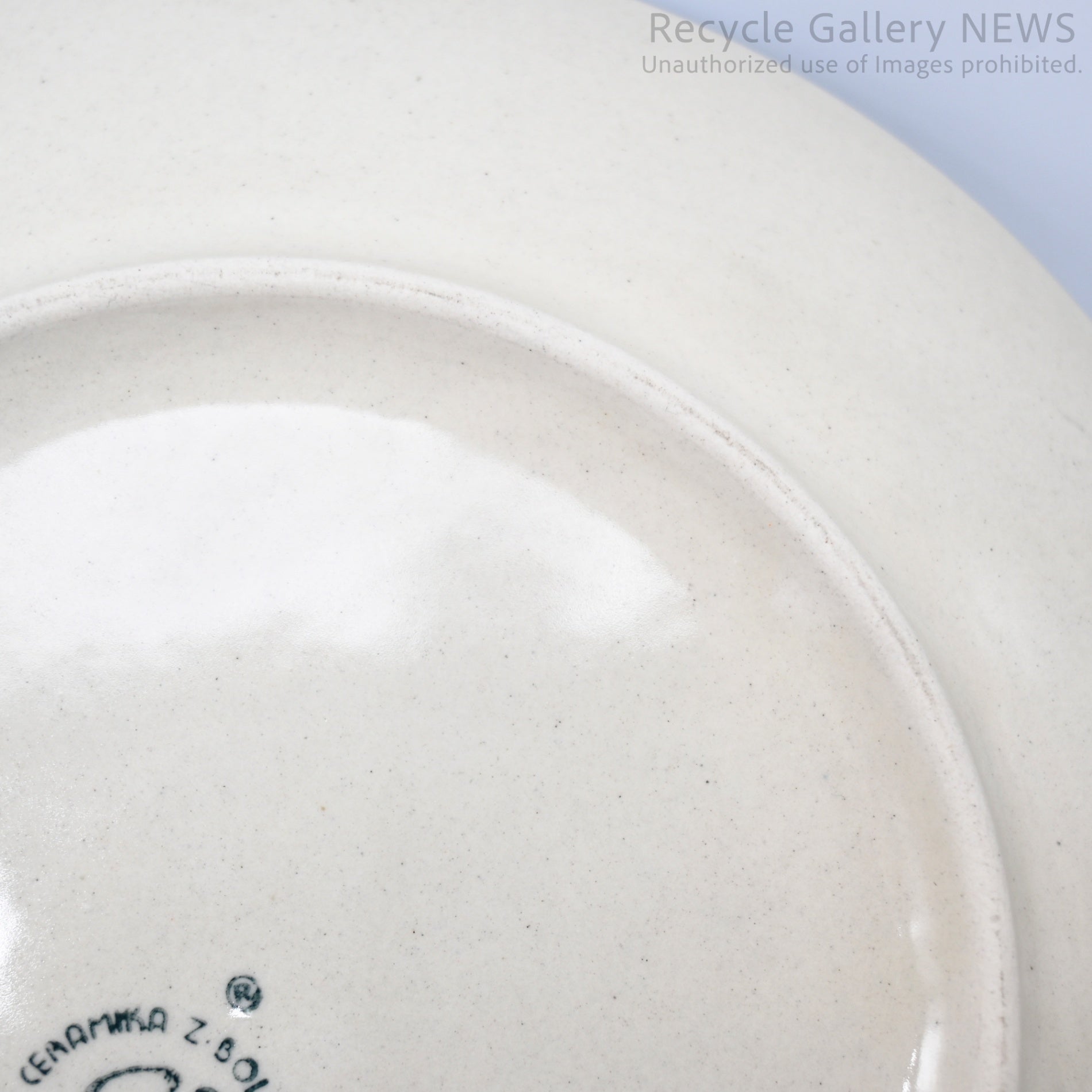 WIZA Handmade Bolesławiec Polish Pottery Floral Plate Blue Green / ウィザ社 ポーリッシュポタリー 皿 プレート 青 緑 花柄 ハンドメイド ポーランド陶器