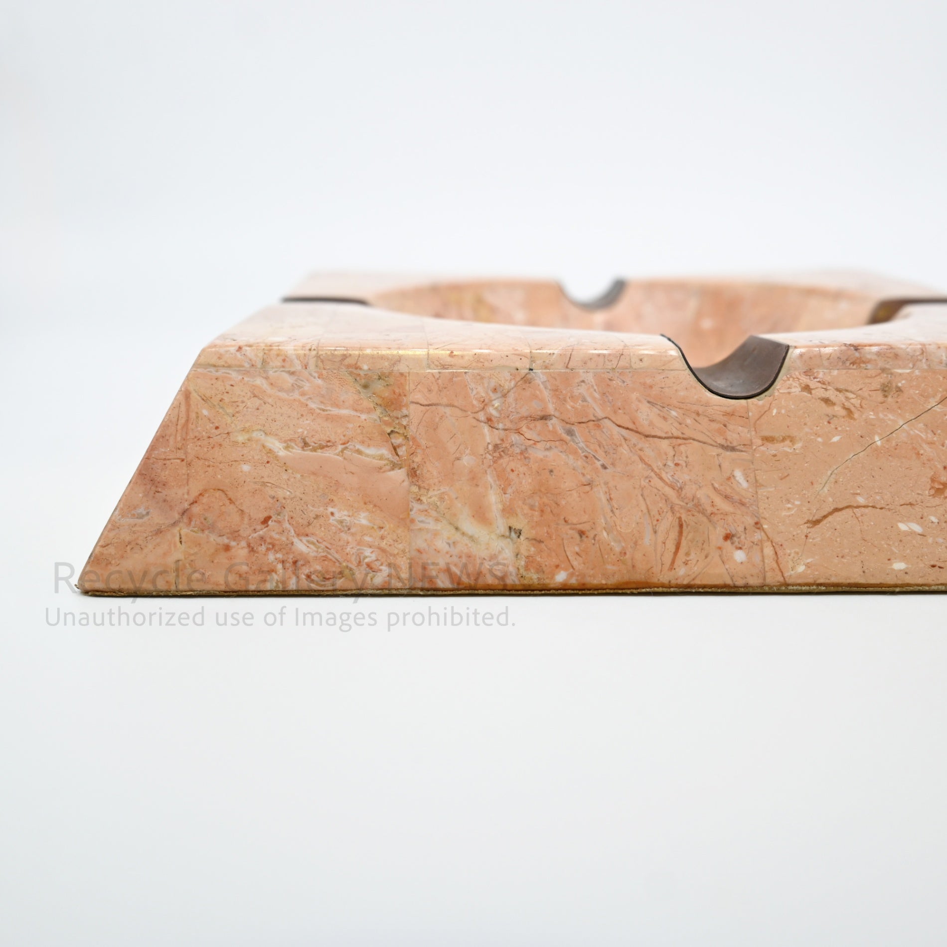 Pink Marble Look Stone Texture Ash Tray Square Mid-Century Modern / 大理石調 アッシュトレイ 灰皿 スクエアフォルム モダンインテリア ミッドセンチュリー ピンク マーブル