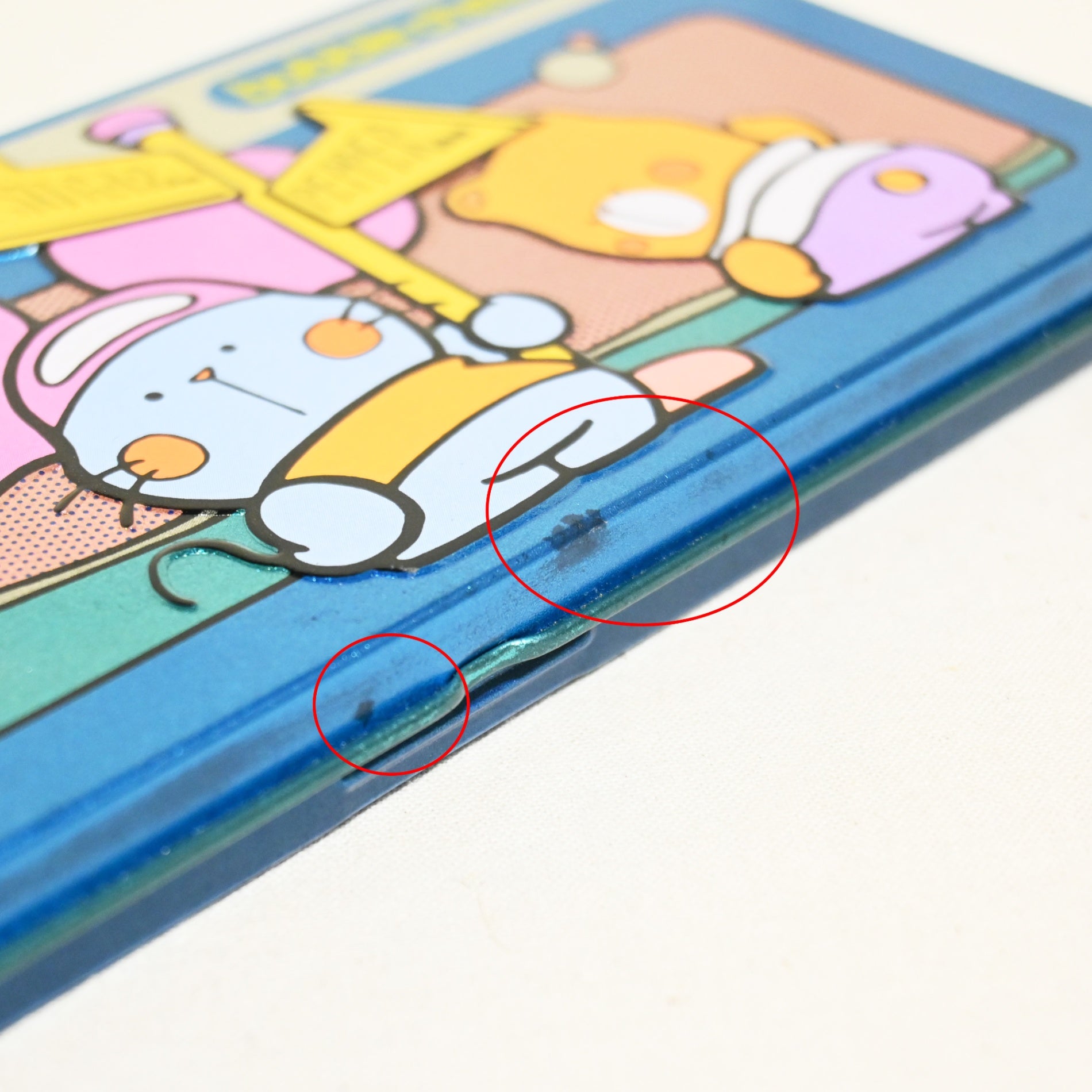 Sanrio Bubble Cheeks Pencil case Retro Japan Vintage / サンリオ バブルチークス 缶ペンケース 昭和レトロ 当時物 ヴィンテージ