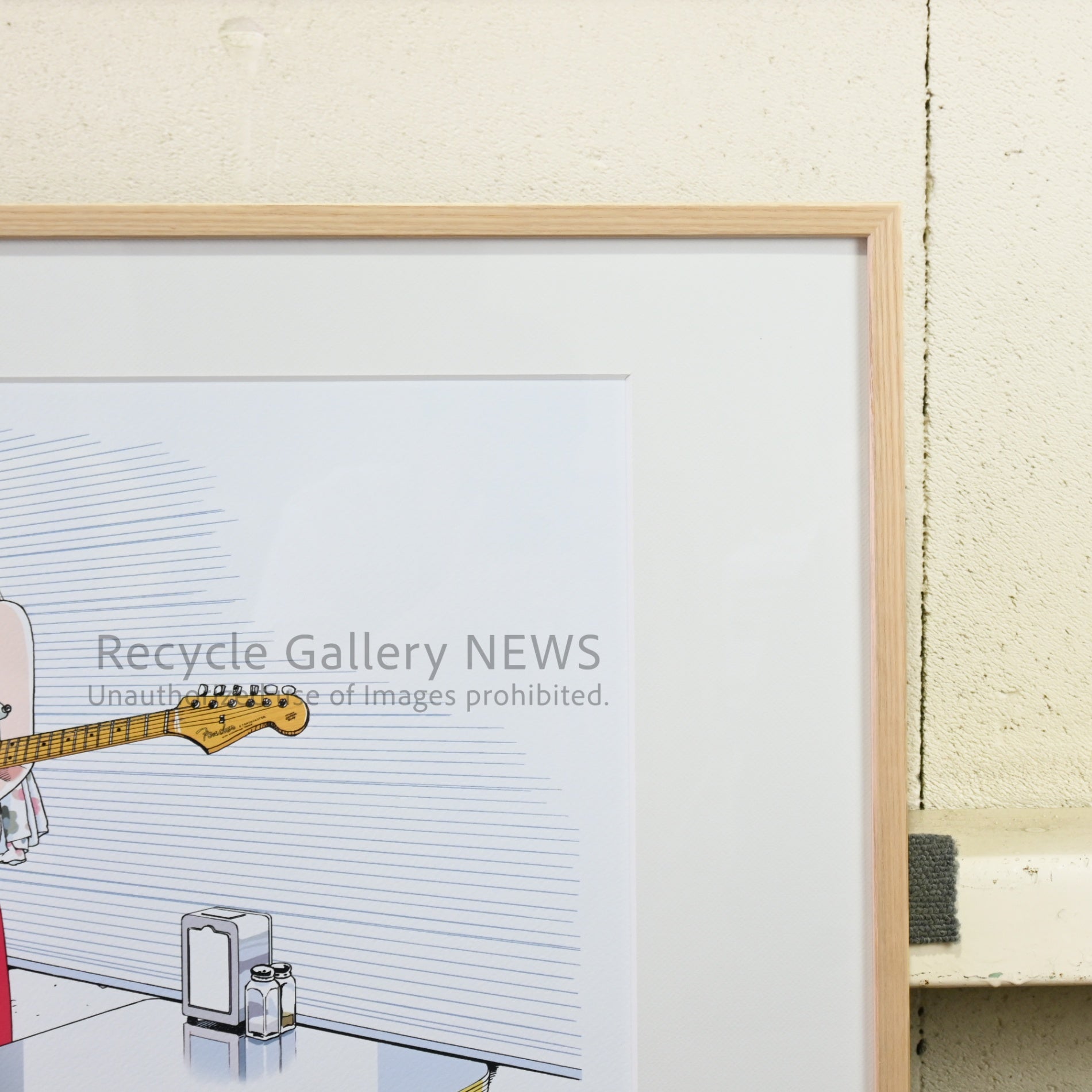 Hisashi Eguchi "Stop!! Hibari-kun! Stratocaster" Lithograph High-Definition Giclée Print Japanese Pop Art / 江口寿史 ”ストップ!!ひばりくん! ストラトキャスター” リトグラフ 高精細ジークレー版画 日本 ポップアート