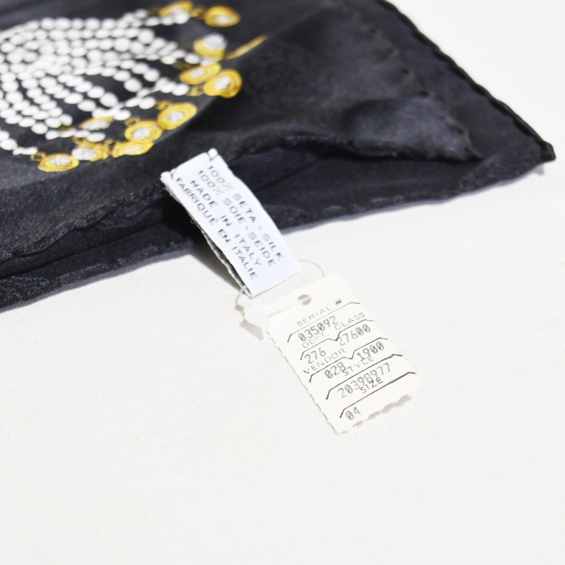 CHANEL Vintage scarf Jewelry pattern Unused / シャネル ヴィンテージ スカーフ 宝石 ジュエリーデザイン 未使用 新古品