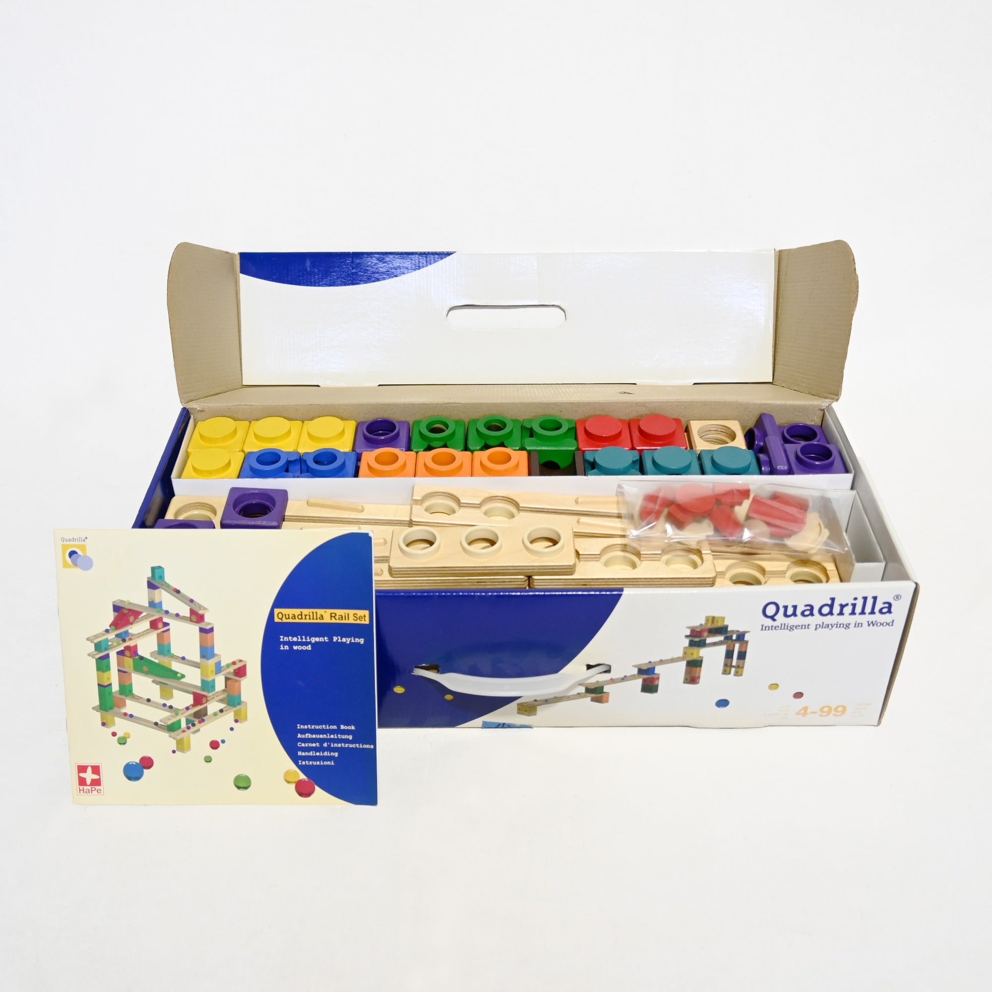 BorneLund Quadrilla Building Blocks Roll a ball Educational Toy Discontinued product / ボーネルンド クアドリラ レールセット 廃盤品 積み木 ビー玉転がし 知育玩具
