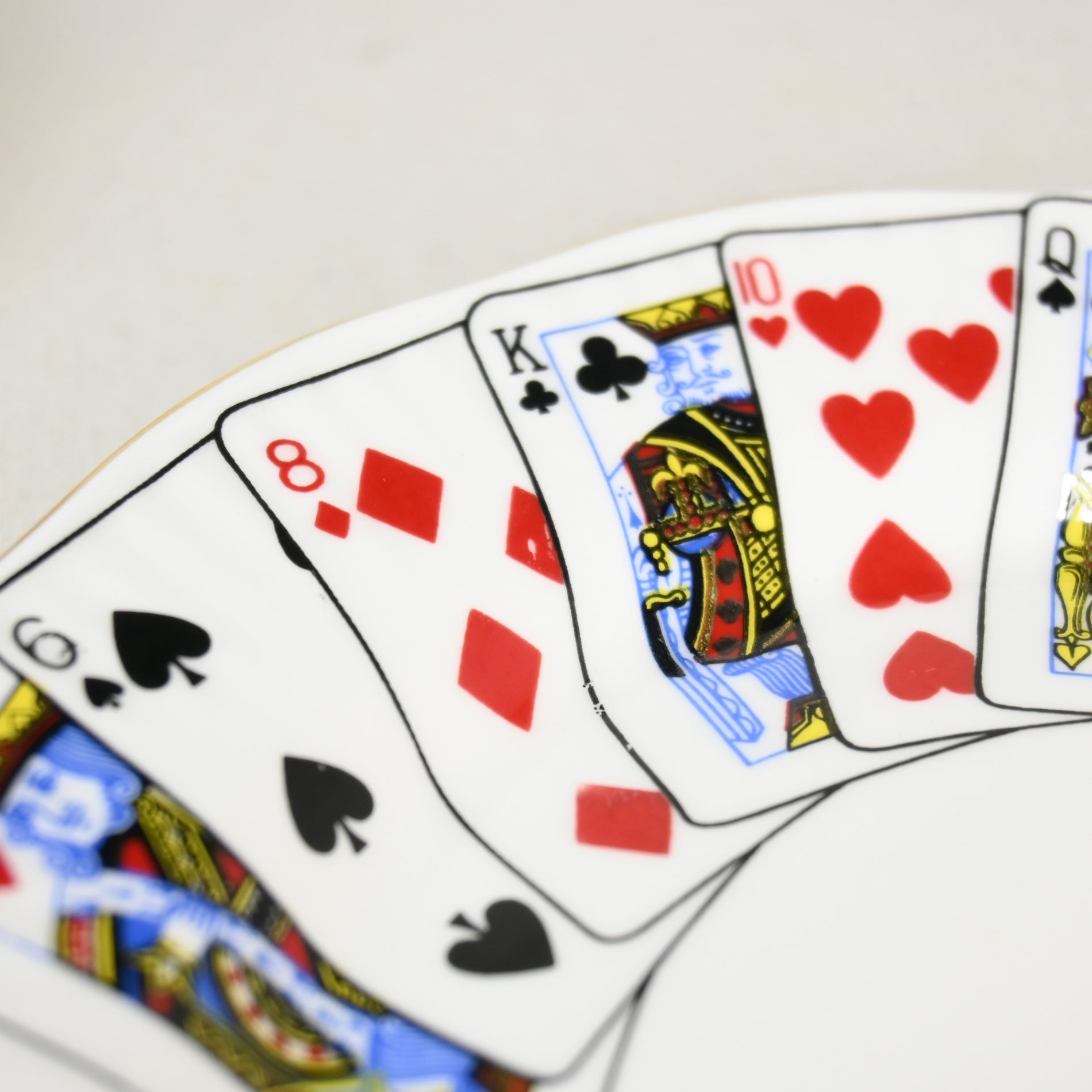 Elizabethann Cut for Coffee Demitasse trio set Playing cards Design UK Vintage / エリザベスアン トランプ柄 デミタスカップ トリオセット 英国ヴィンテージ