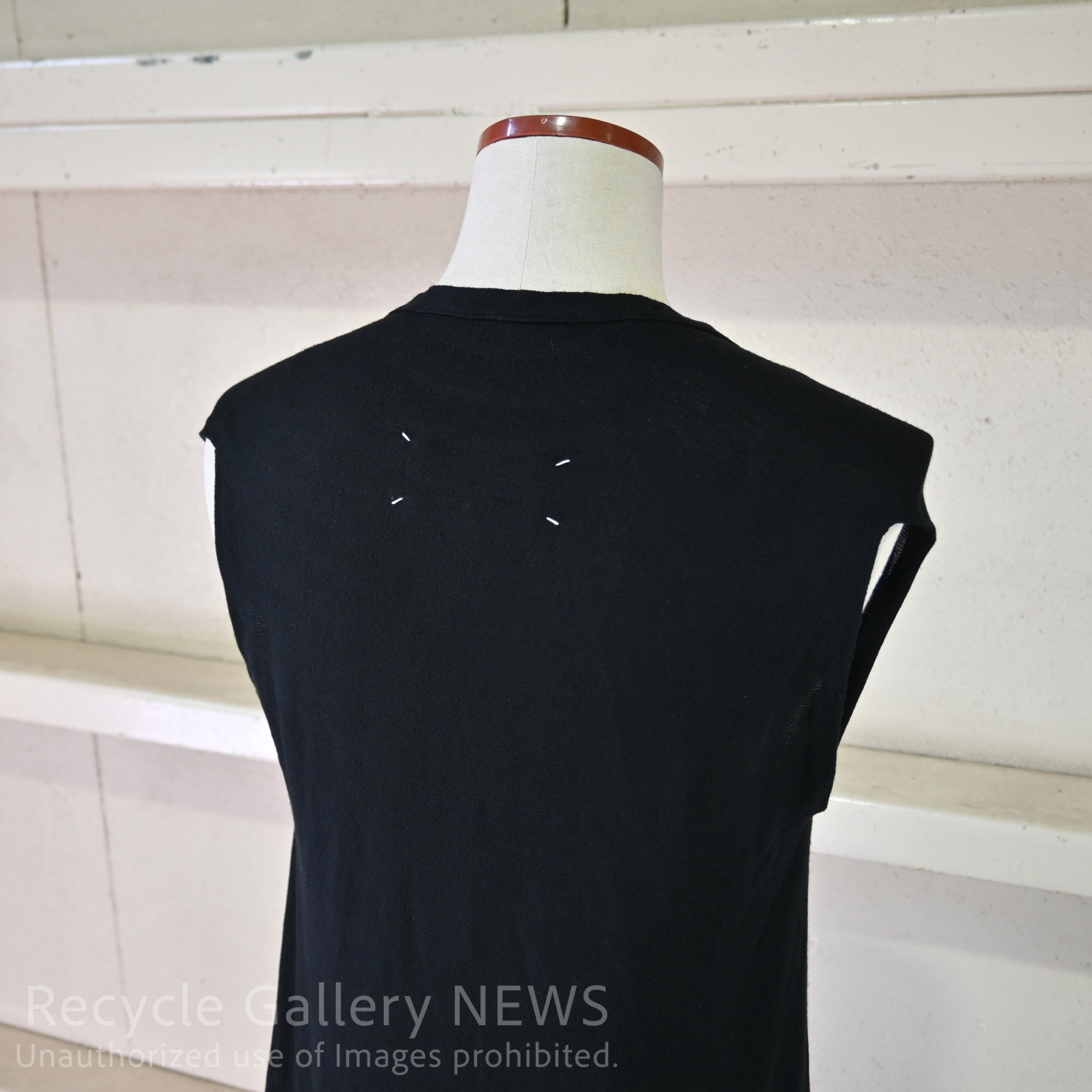 Maison Martin Margiela Silk rayon knit long vest size S Black MMM / メゾン・マルタン・マルジェラ（MMM期）シルクレーヨンニット ロングベスト S 黒