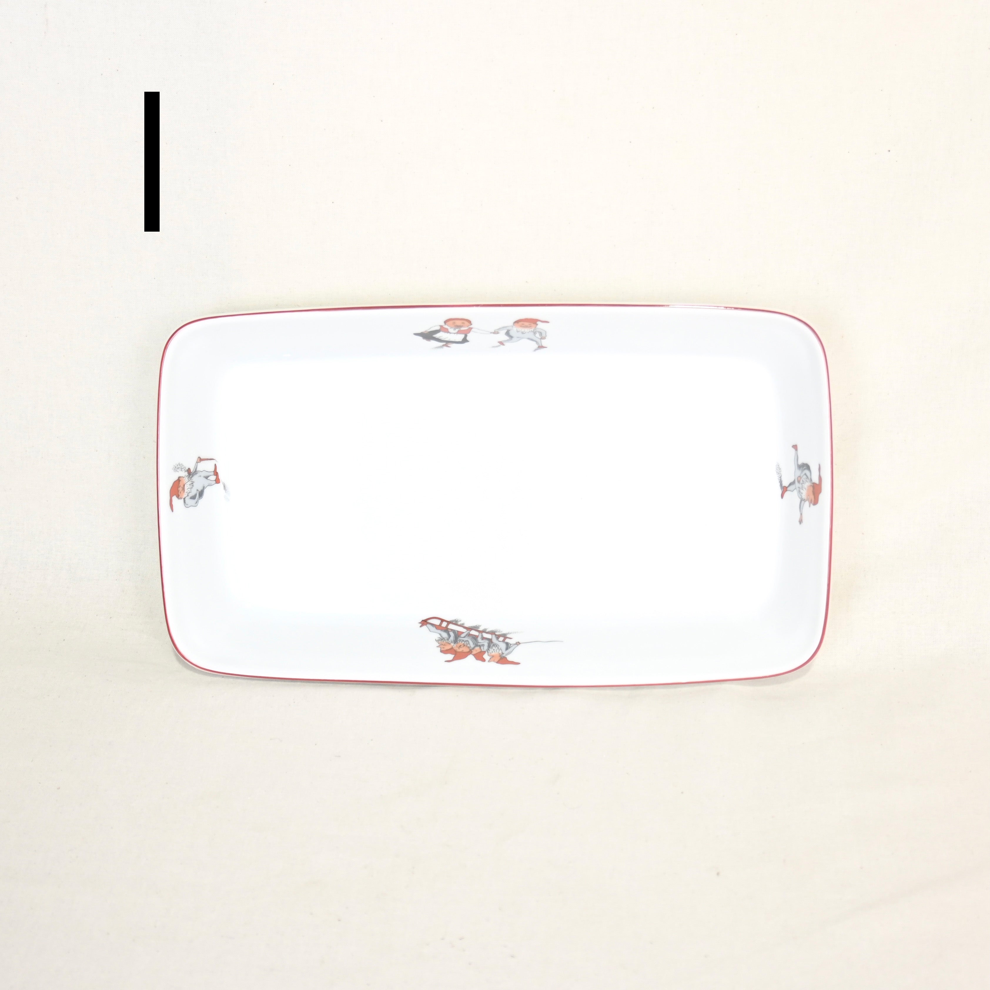 Porsgrund Nisse Rectangle plate Norway vintage Hand paint Souvenir 1980's / ポシュグルン ニッセ 長方形プレート ノルウェー ヴィンテージ ハンドペイント スーベニア 1980年代