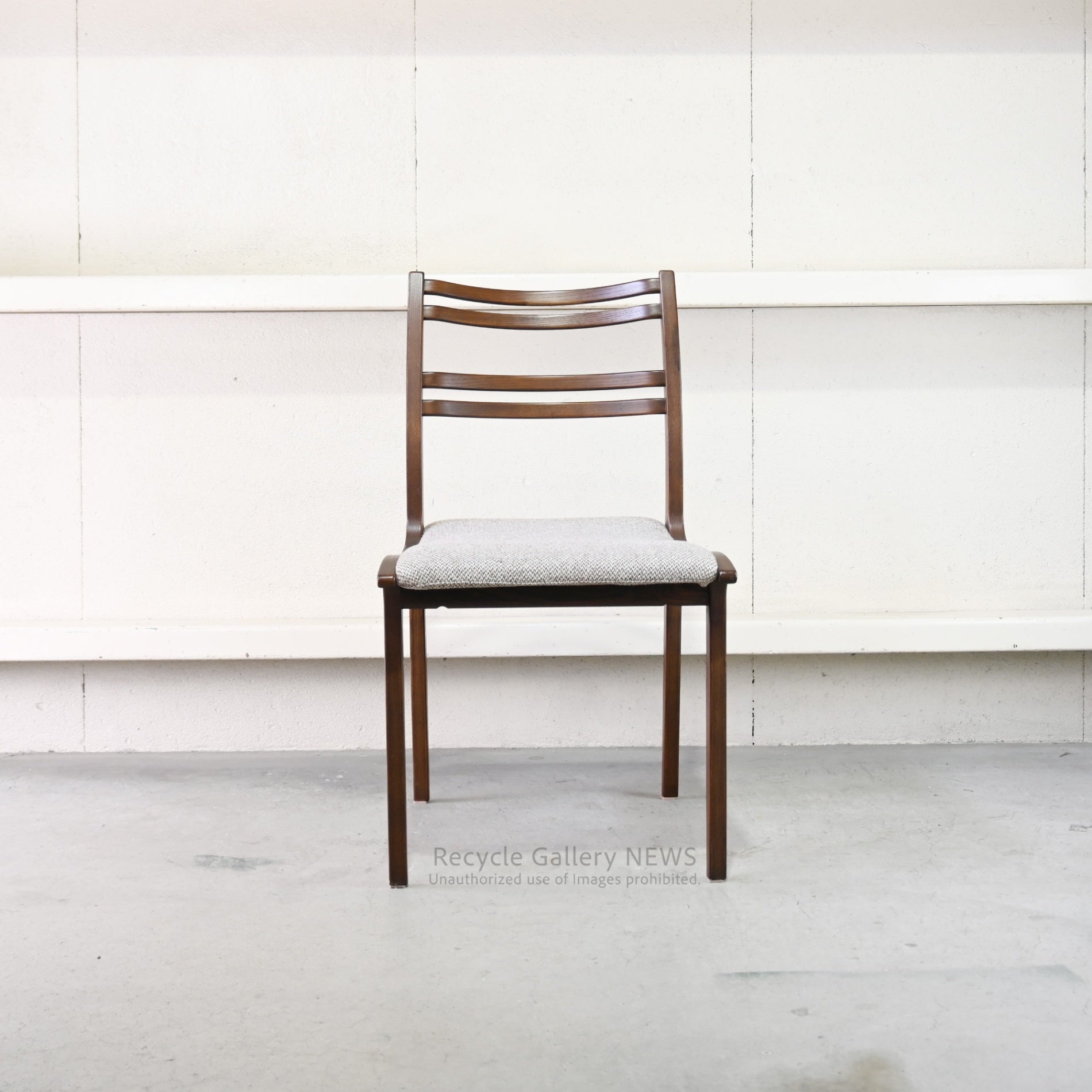 Fuji Furniture Wooden Armless Chair "Calm" Japan Scandinavian Style / 冨士ファニチア アームレスチェア カーム 日本 北欧 木製